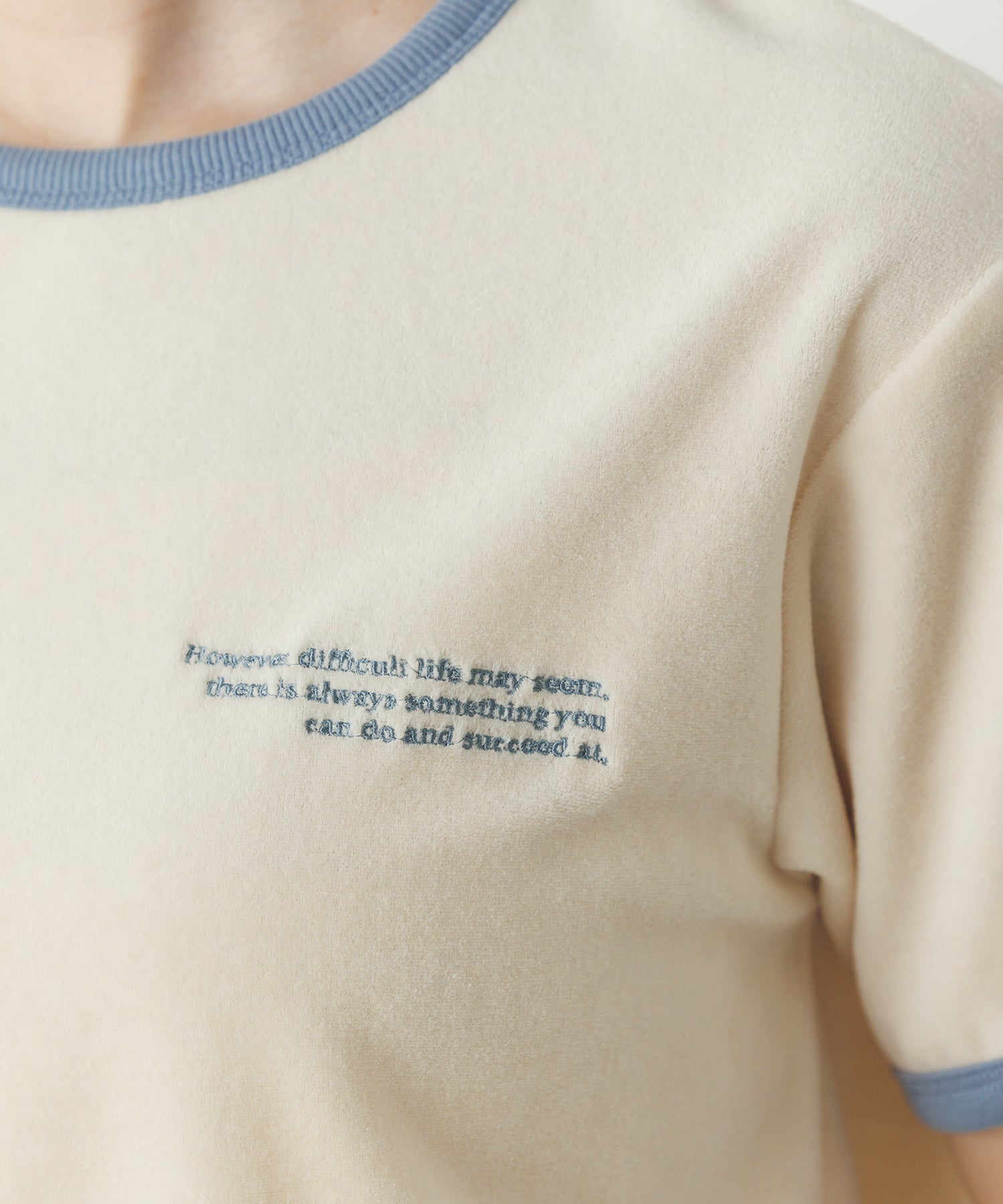 ベロア リンガーTシャツ