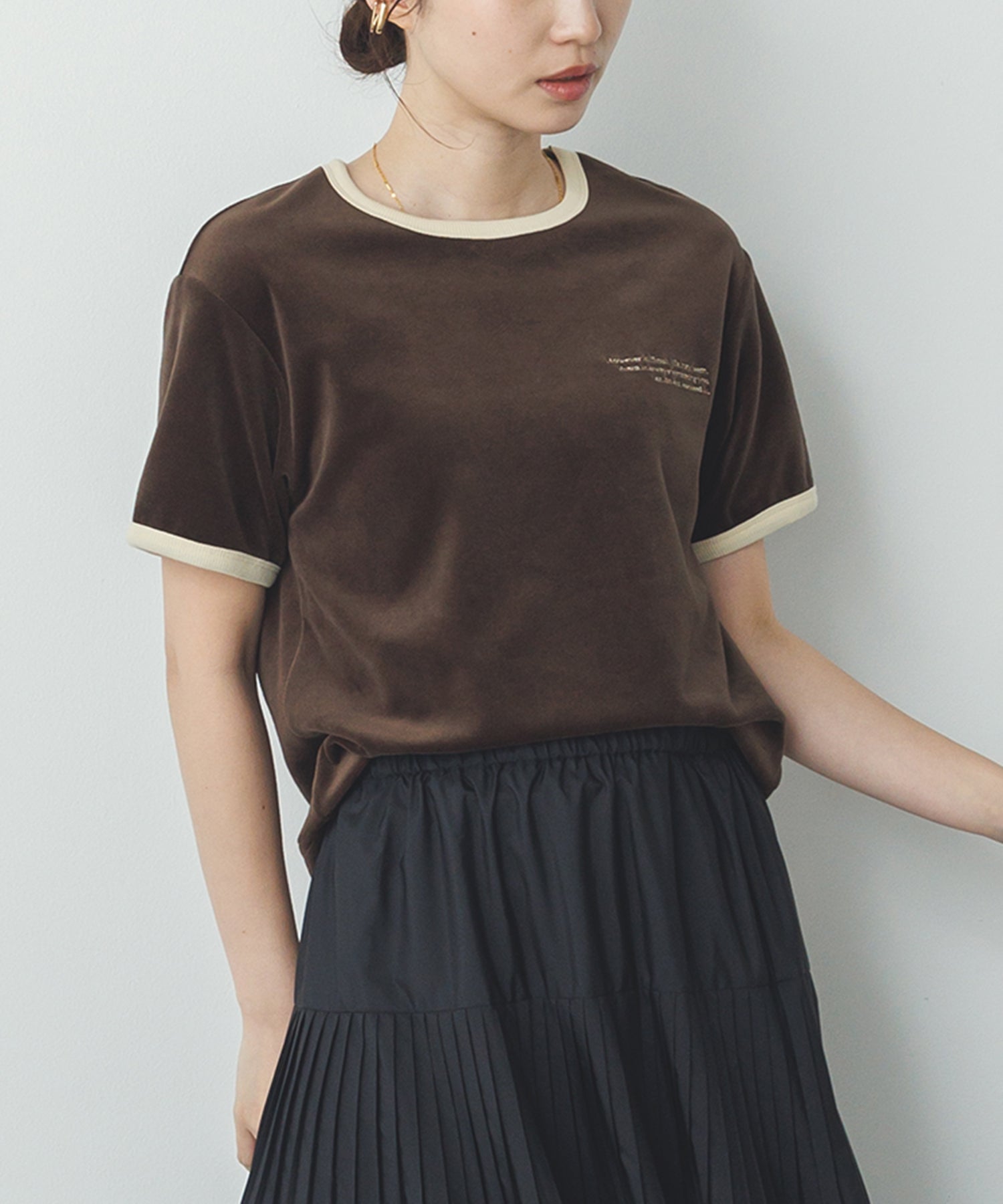 ベロア リンガーTシャツ