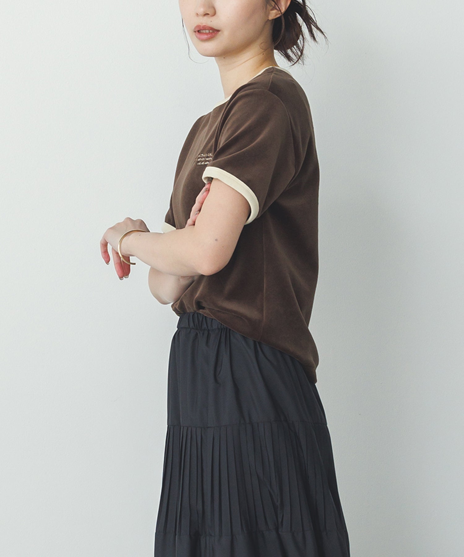 ベロア リンガーTシャツ