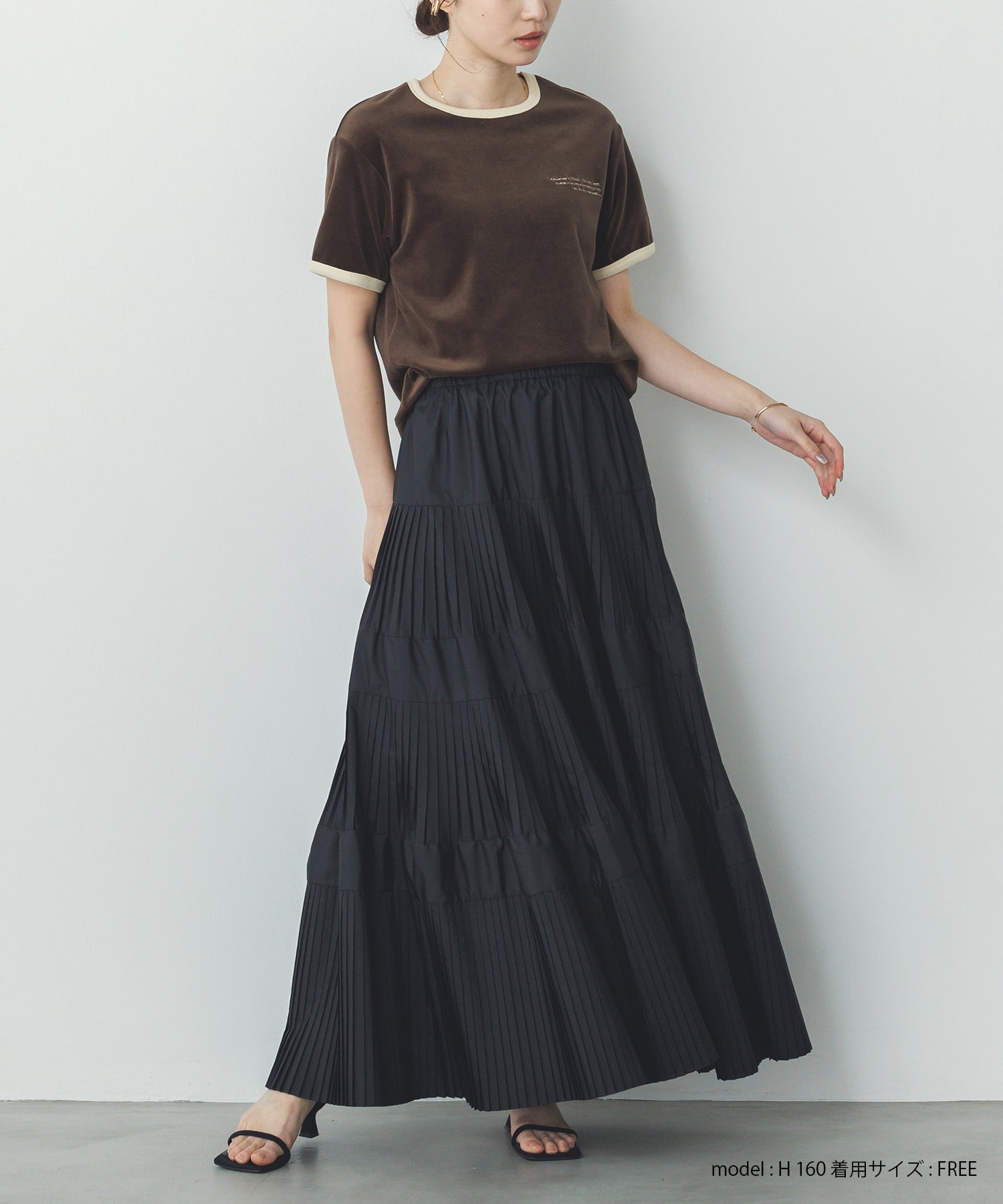 ベロア リンガーTシャツ