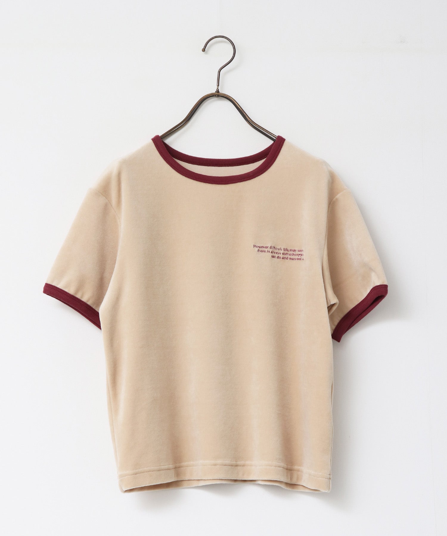 ベロア リンガーTシャツ