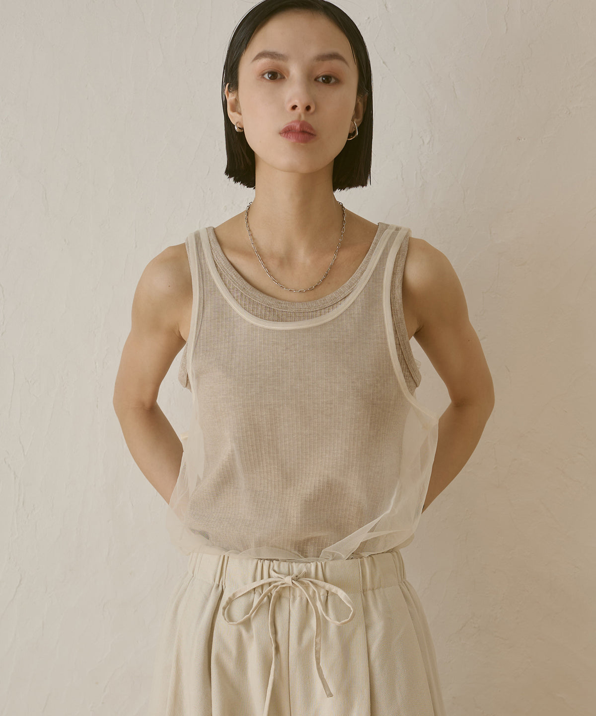 TULLE LAYERED TANK TOP