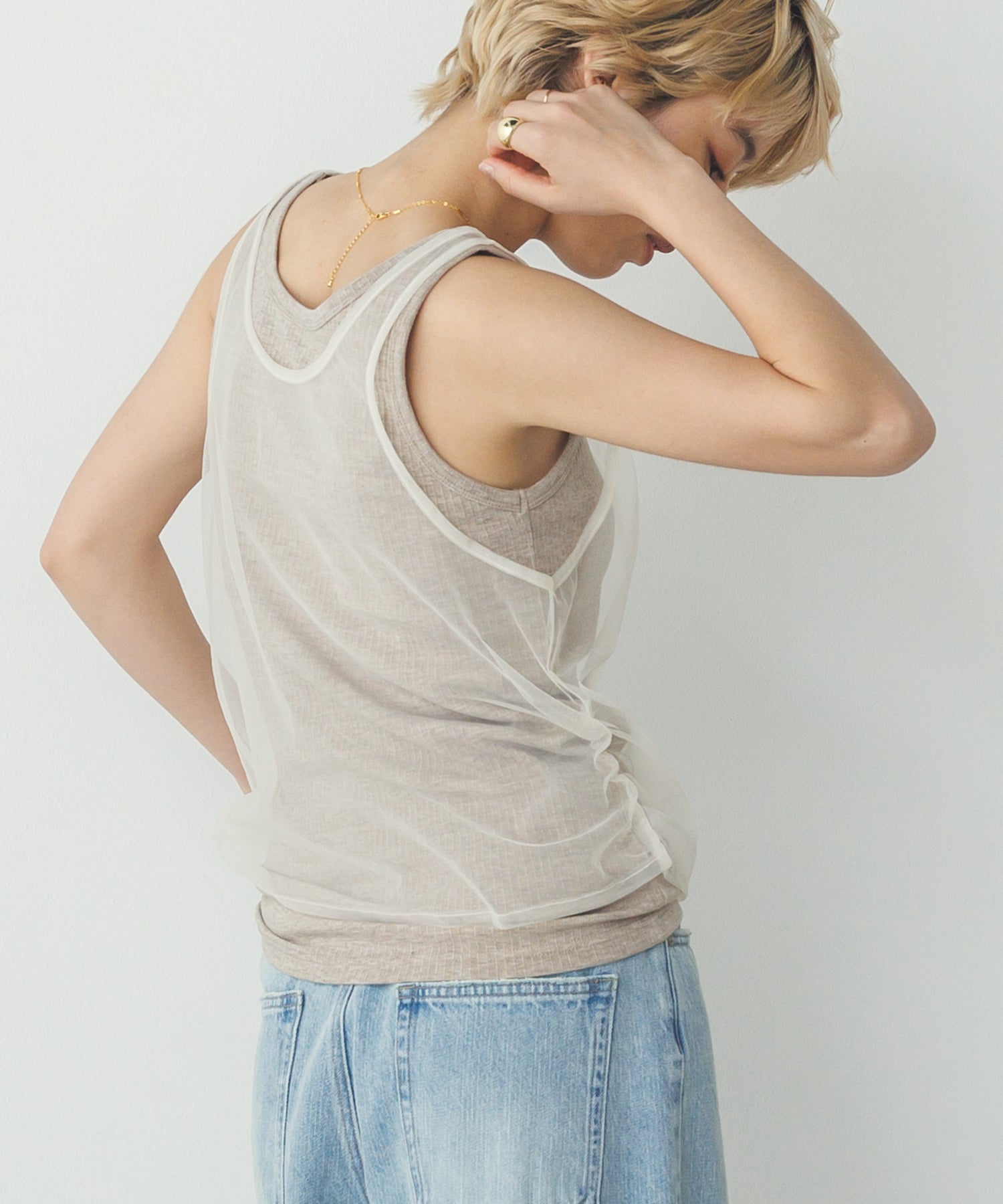 TULLE LAYERED TANK TOP