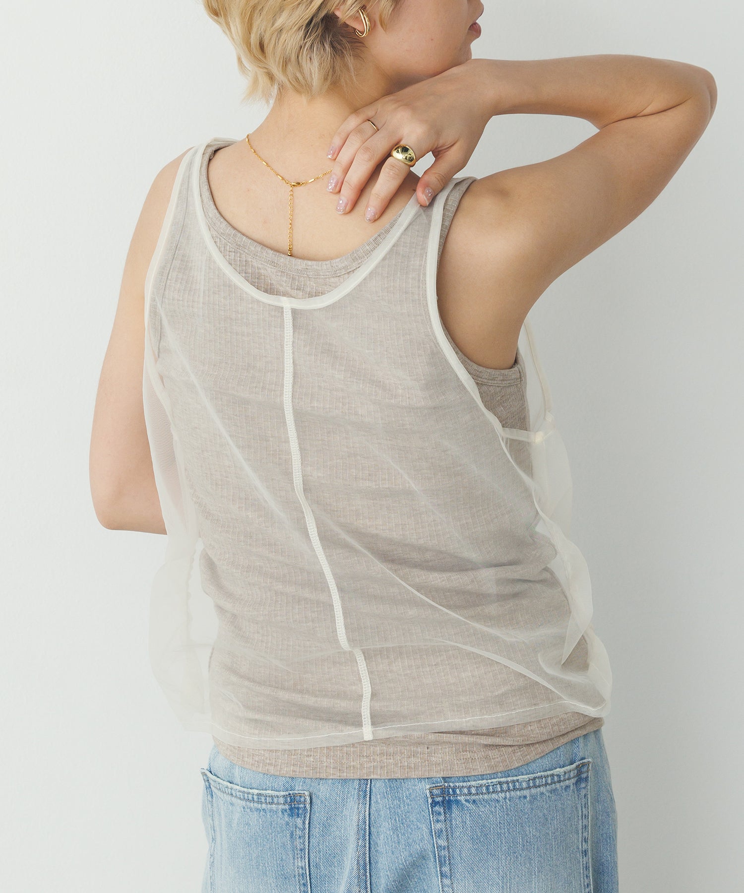 TULLE LAYERED TANK TOP