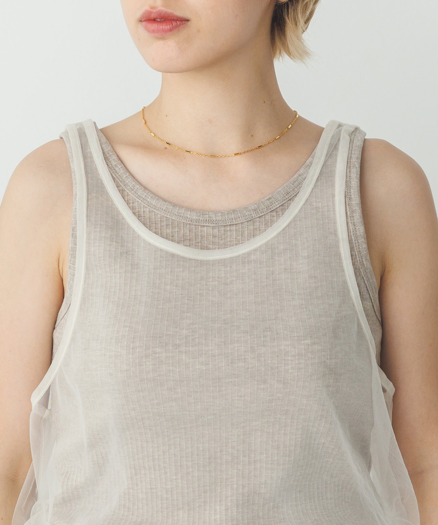 TULLE LAYERED TANK TOP