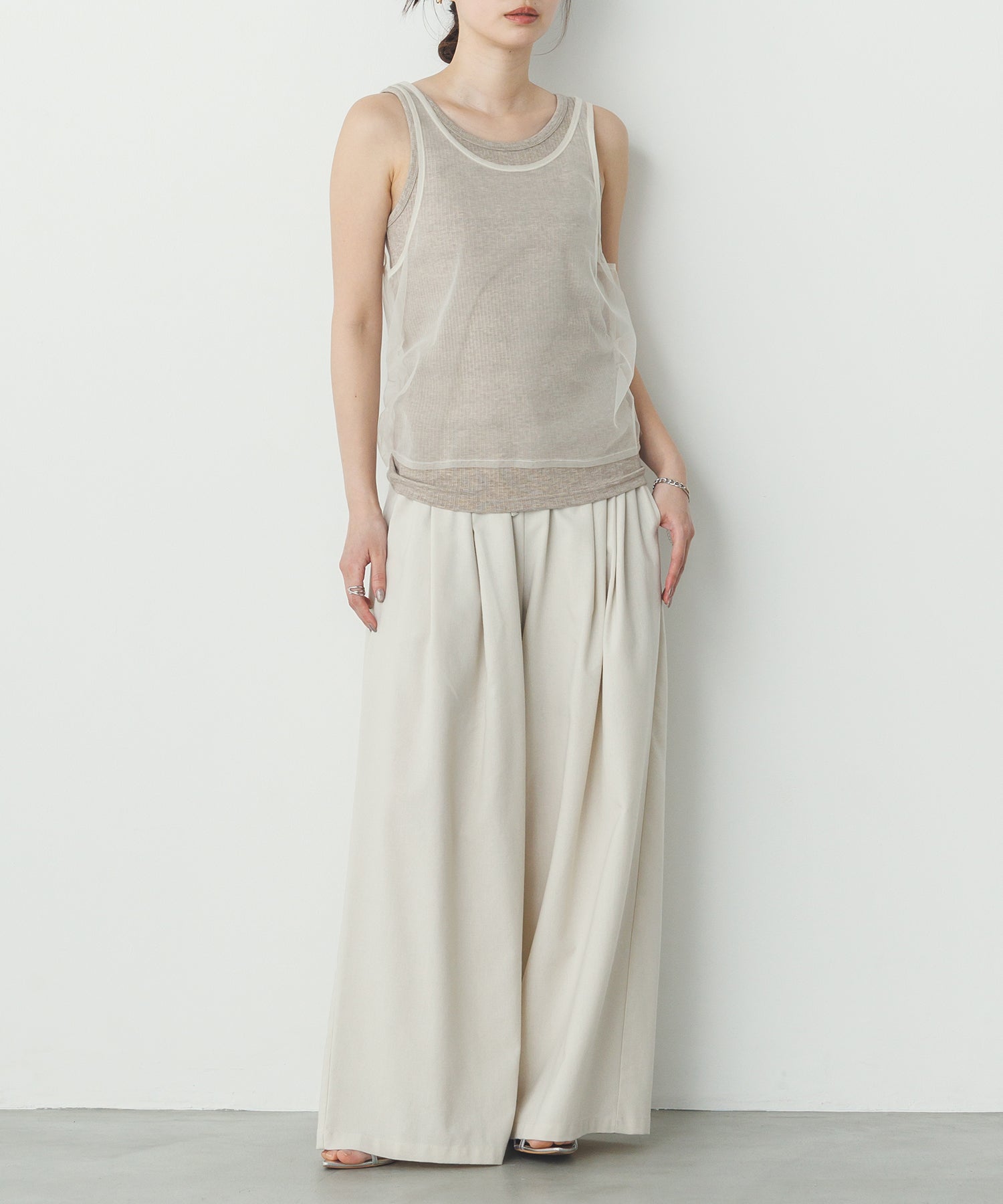 TULLE LAYERED TANK TOP
