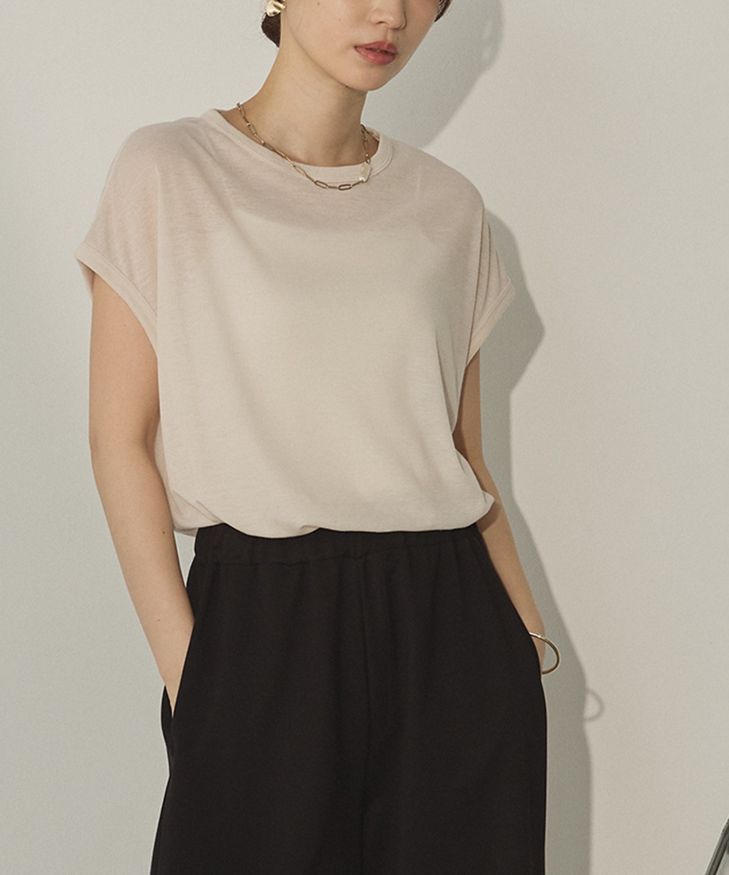 オーバーフレンチ シアーTシャツ