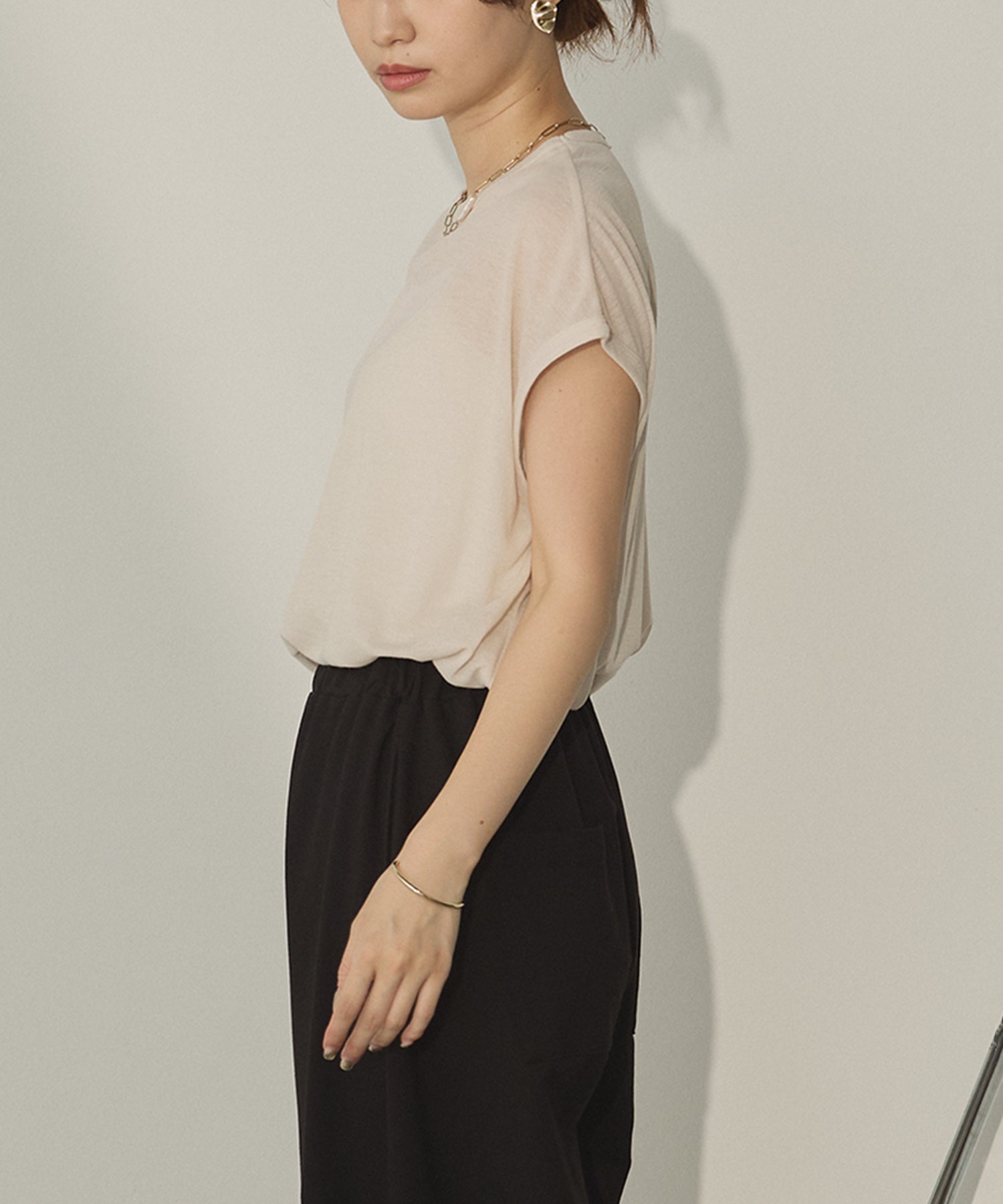 オーバーフレンチ シアーTシャツ