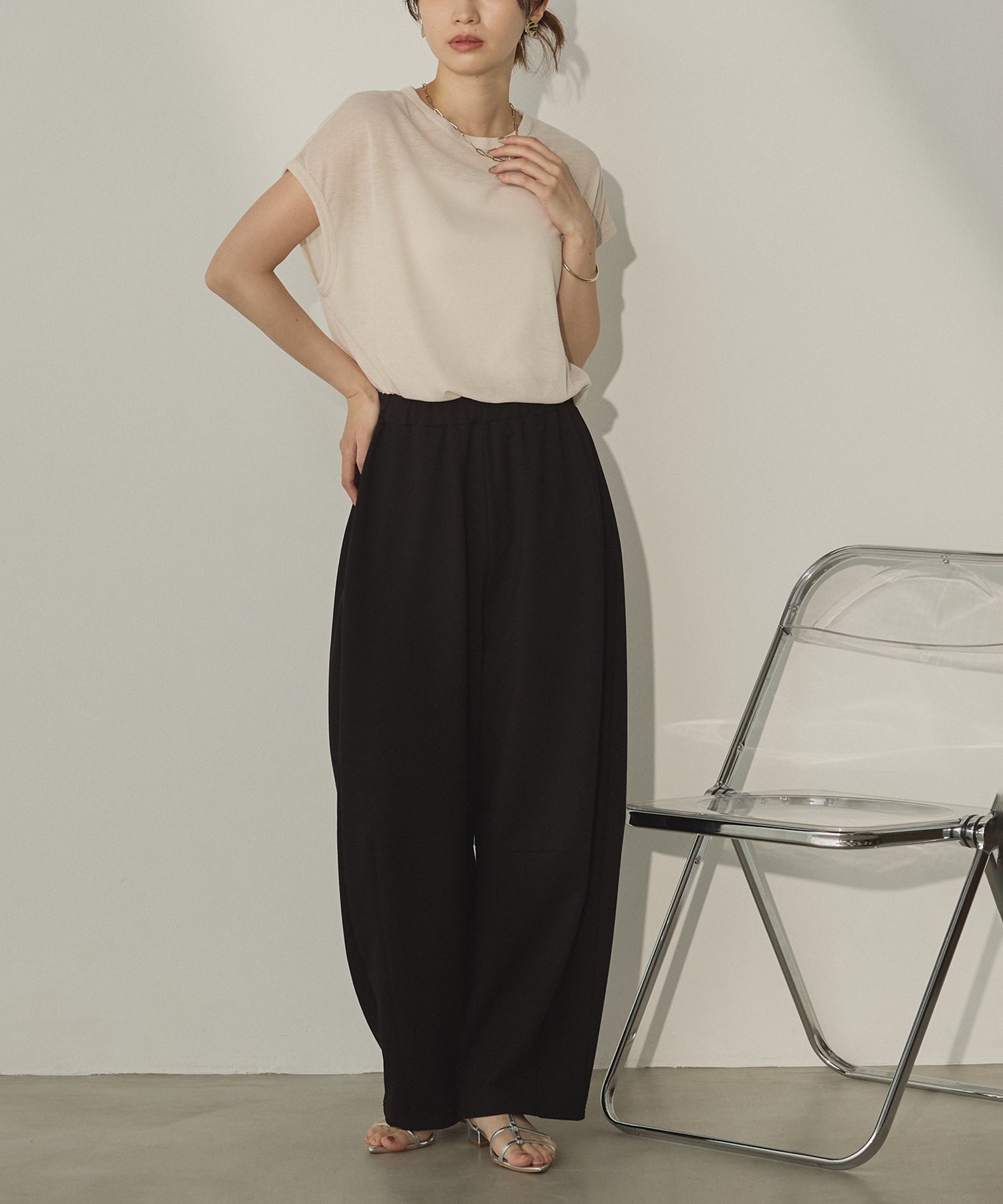 オーバーフレンチ シアーTシャツ