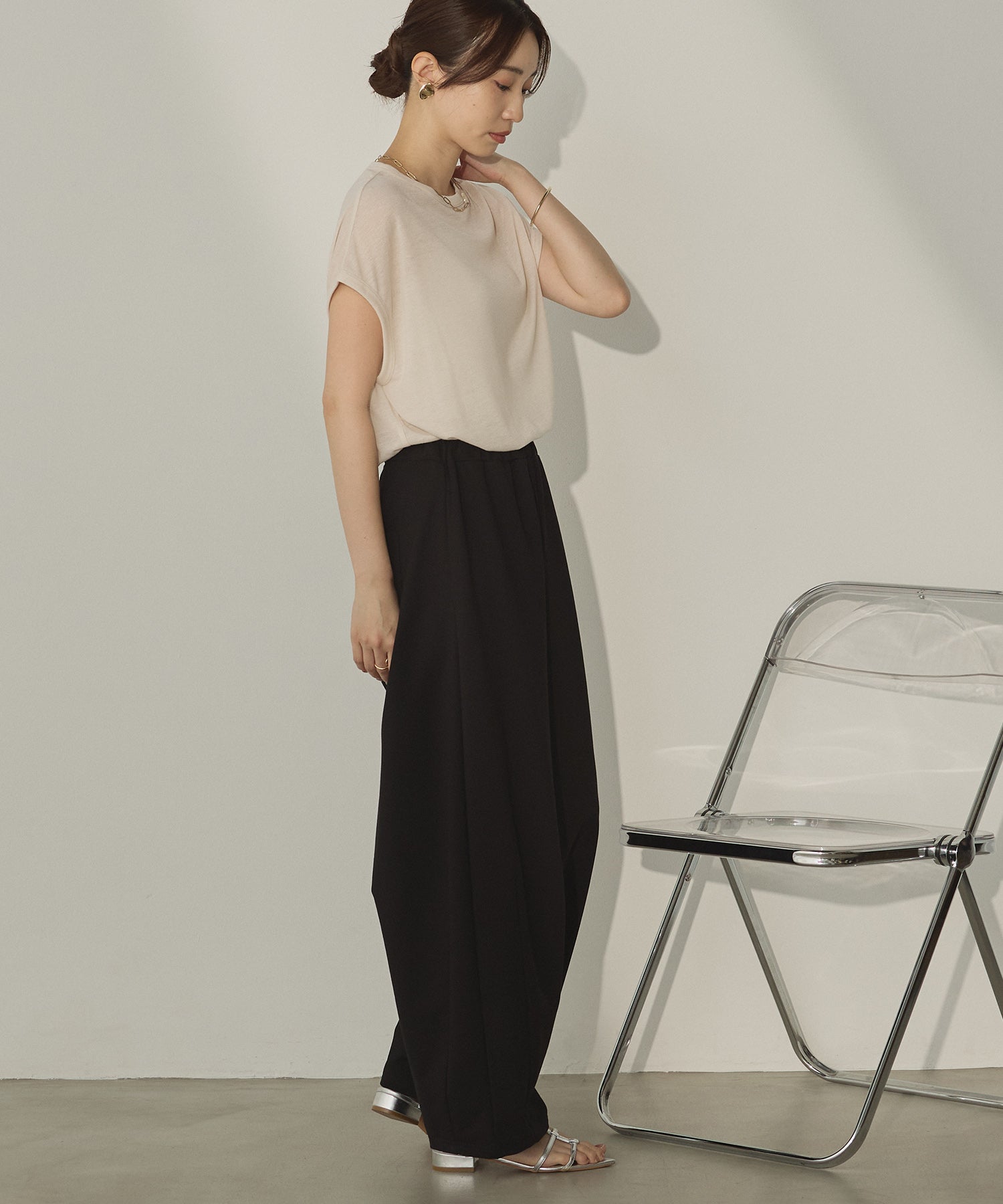 オーバーフレンチ シアーTシャツ