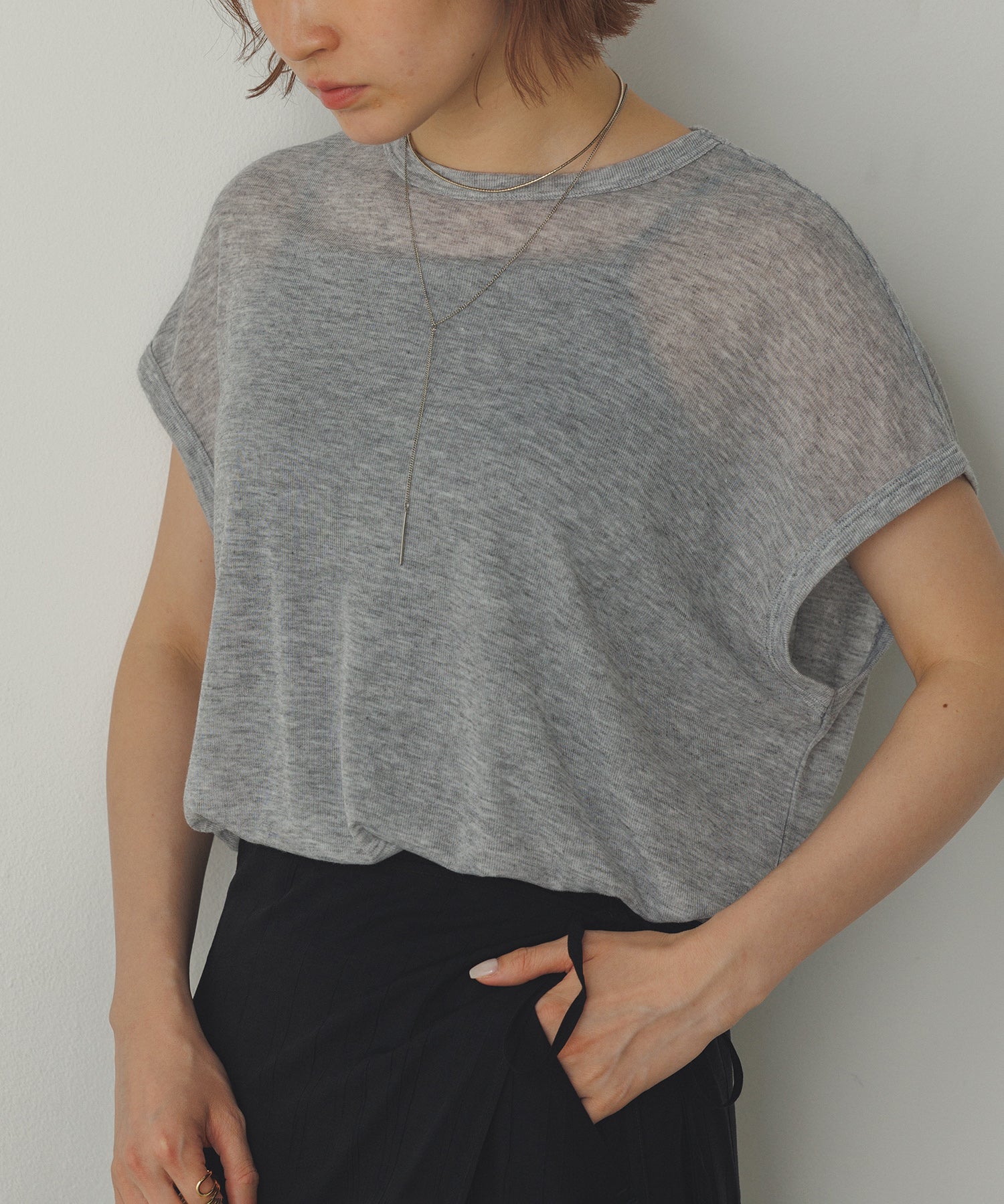 オーバーフレンチ シアーTシャツ