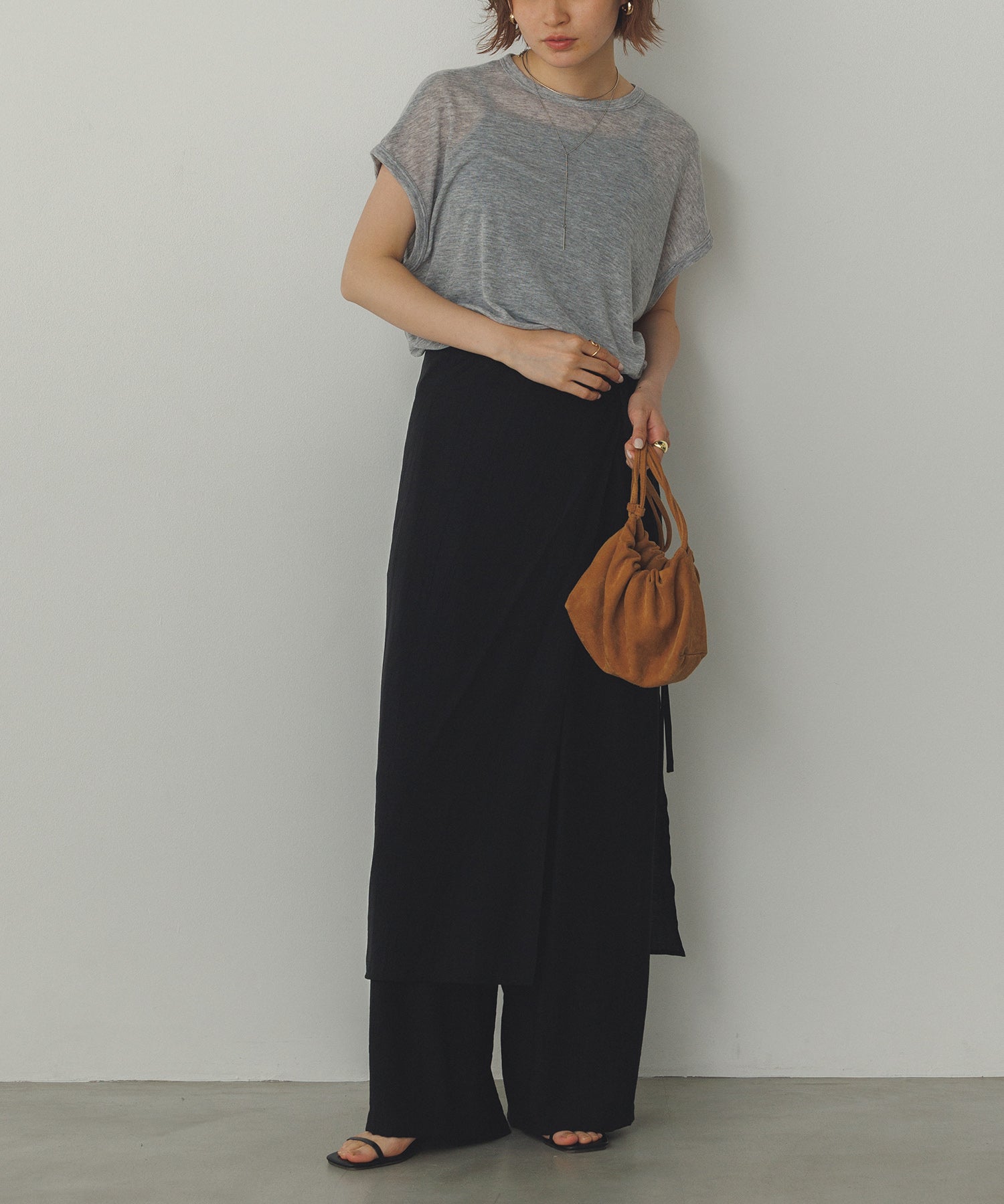 オーバーフレンチ シアーTシャツ