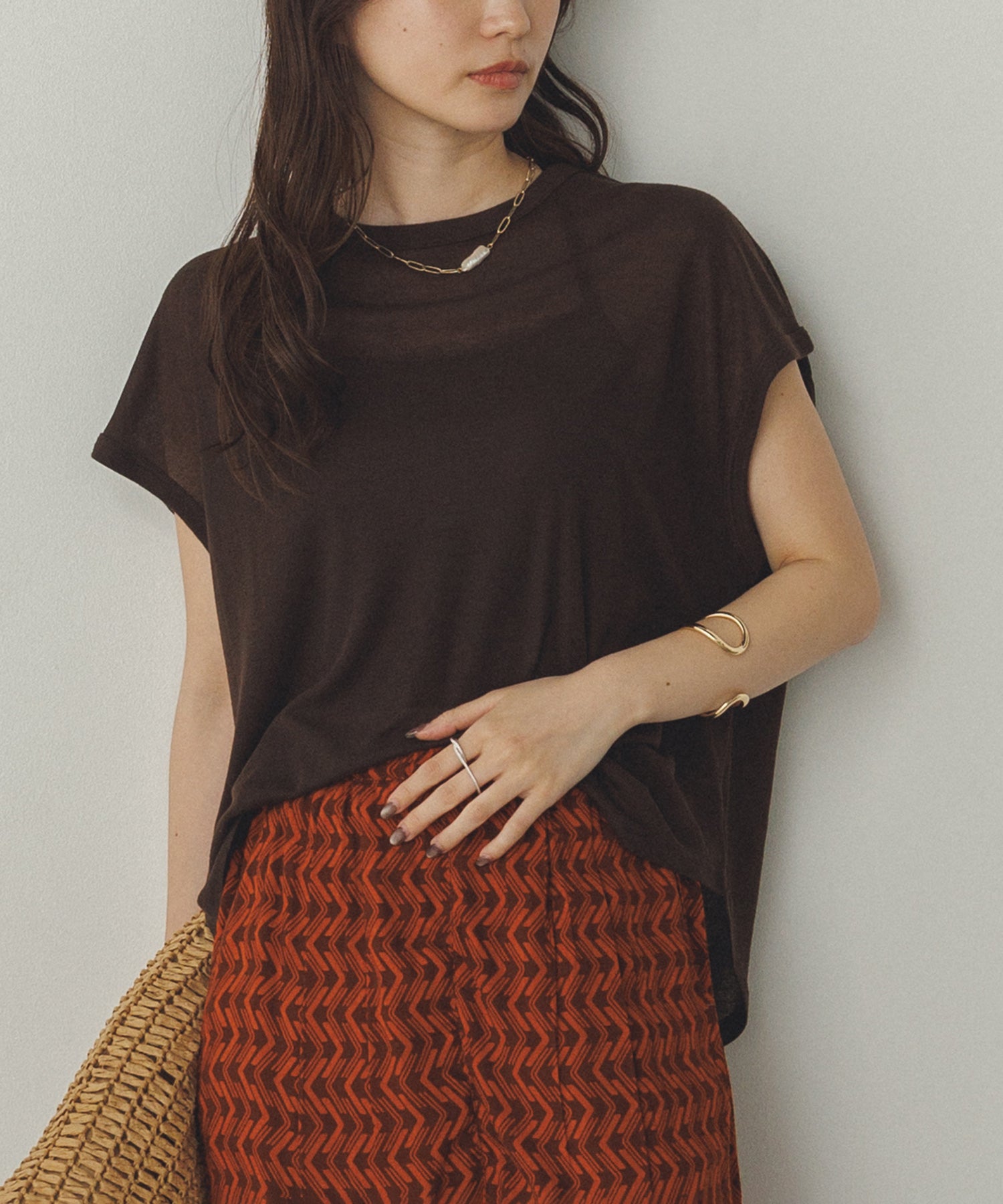 オーバーフレンチ シアーTシャツ