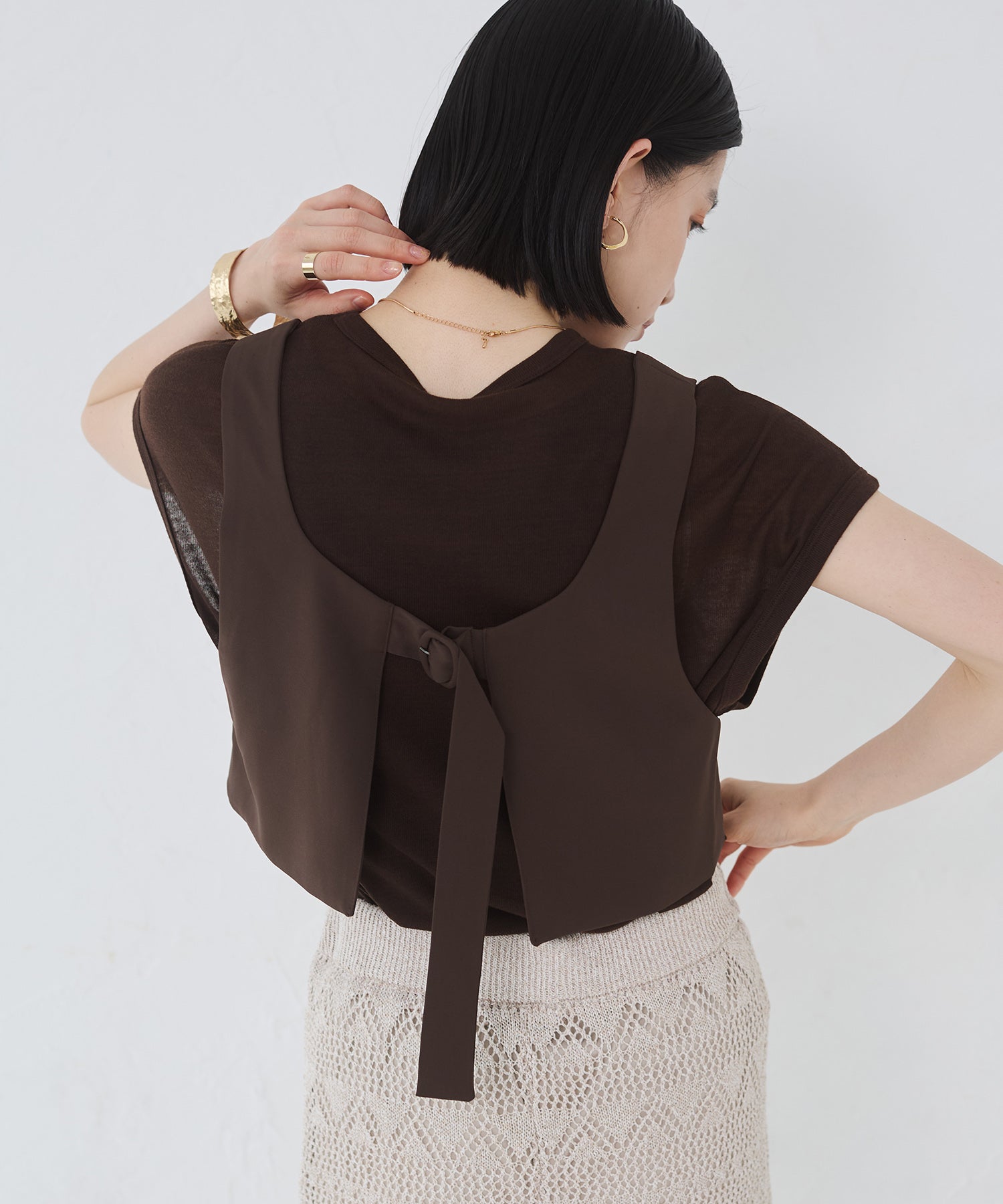 オーバーフレンチ シアーTシャツ