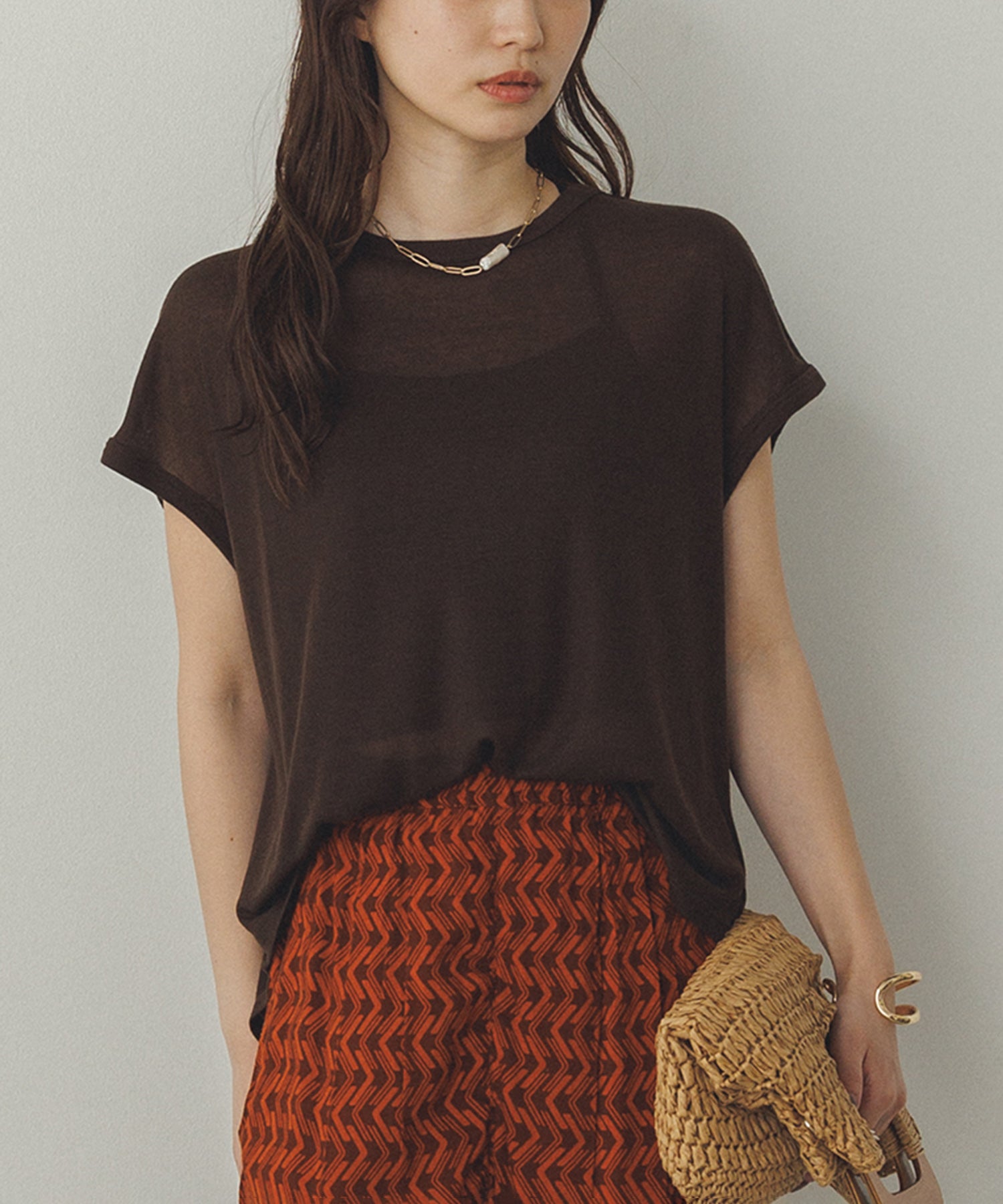 オーバーフレンチ シアーTシャツ