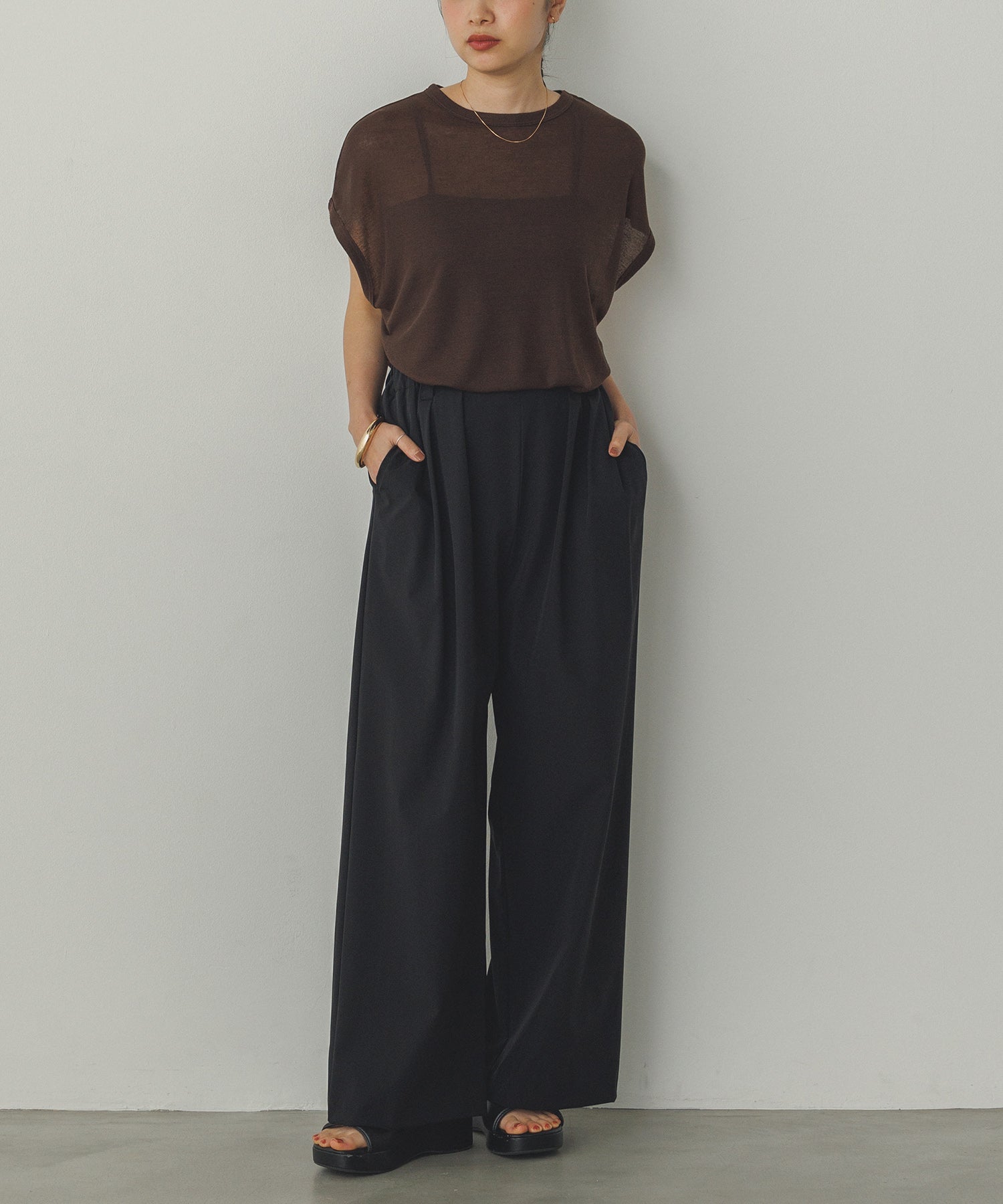 オーバーフレンチ シアーTシャツ