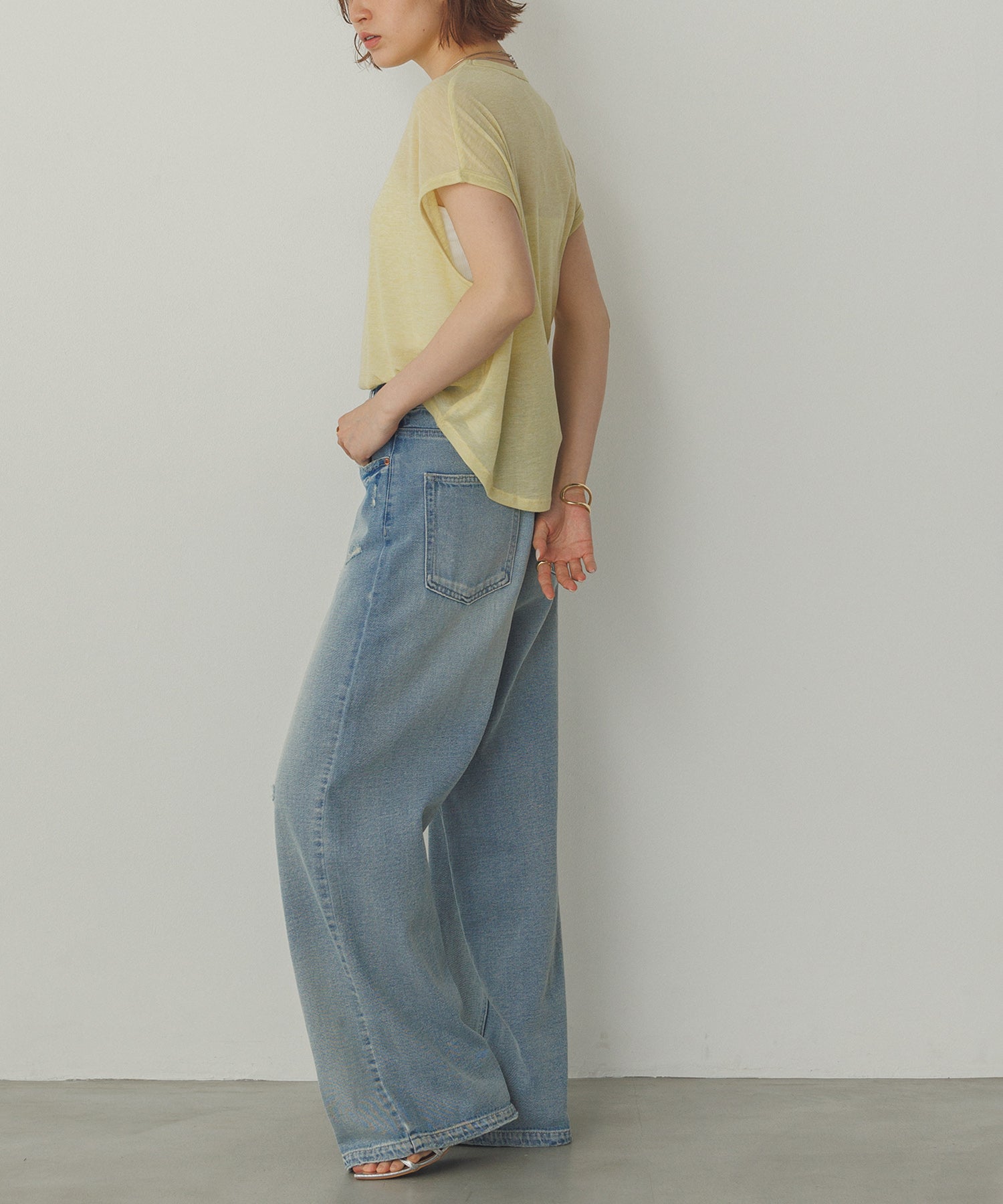 オーバーフレンチ シアーTシャツ