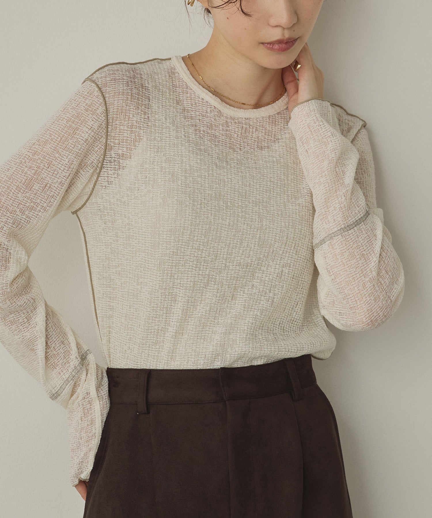 【新色追加】配色メロウ シアートップス