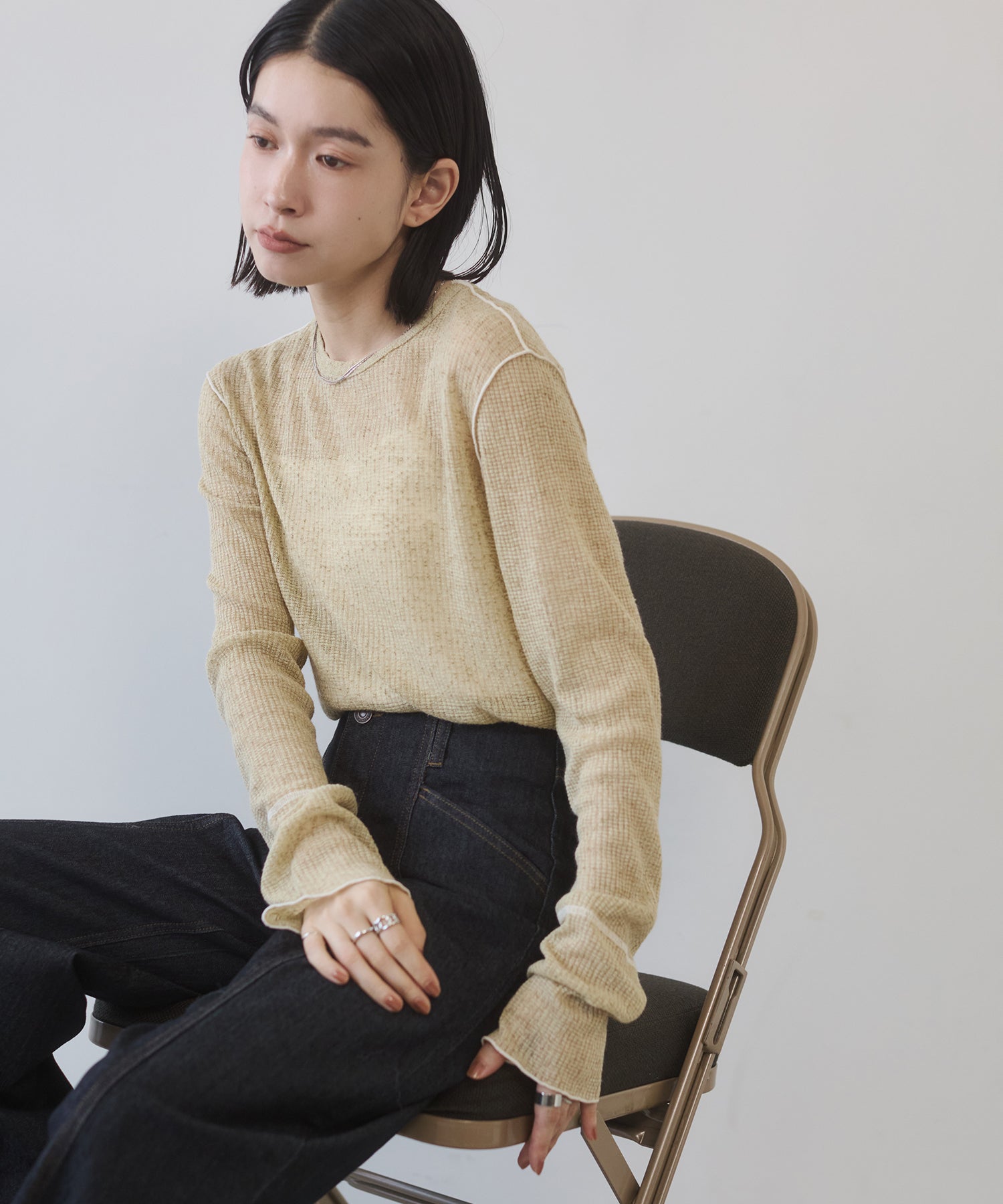 【新色追加】配色メロウ シアートップス