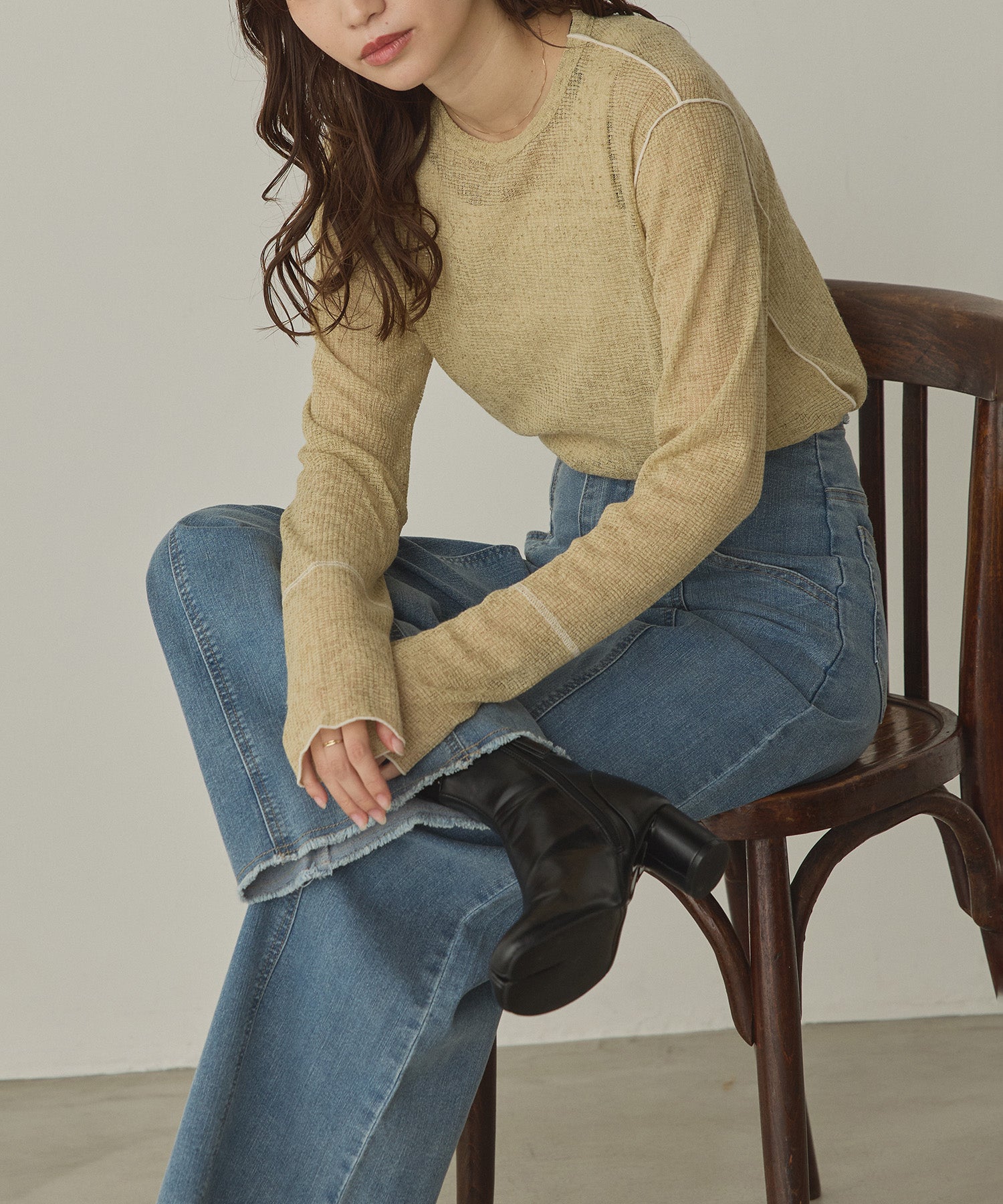 【新色追加】配色メロウ シアートップス