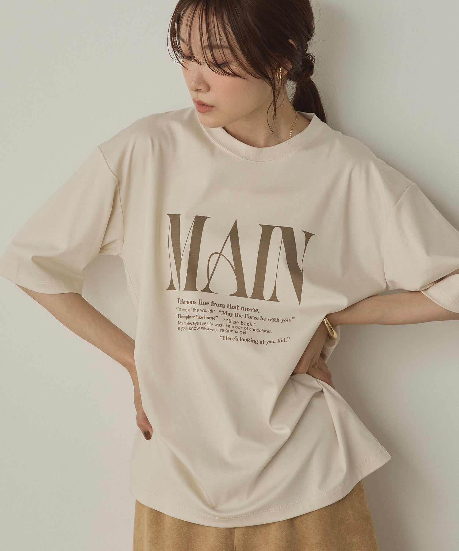 ロゴプリント 半袖T