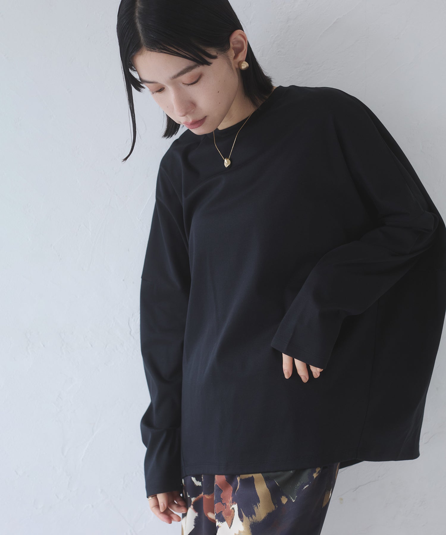 コクーンシルエット ロンT