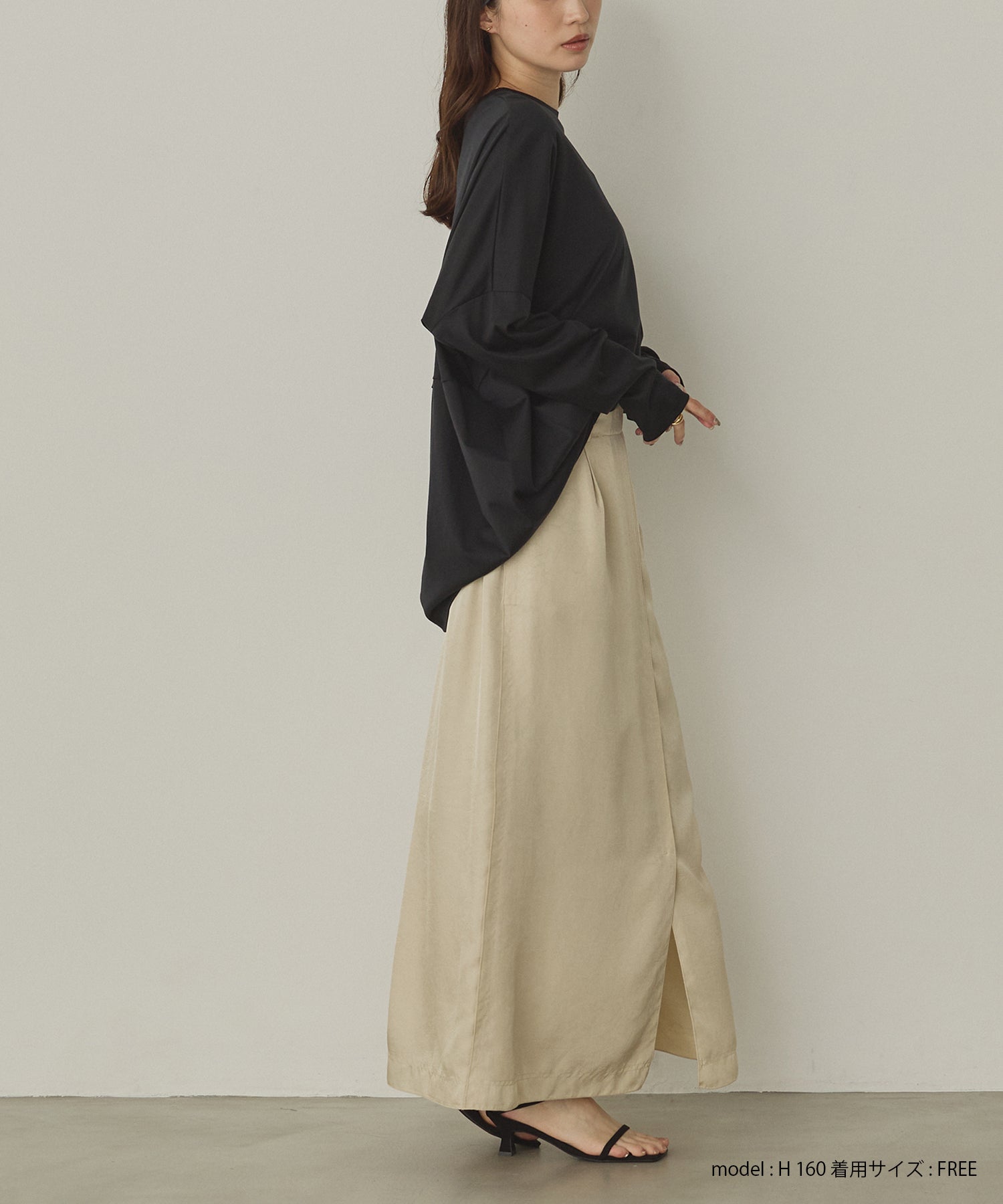 コクーンシルエット ロンT