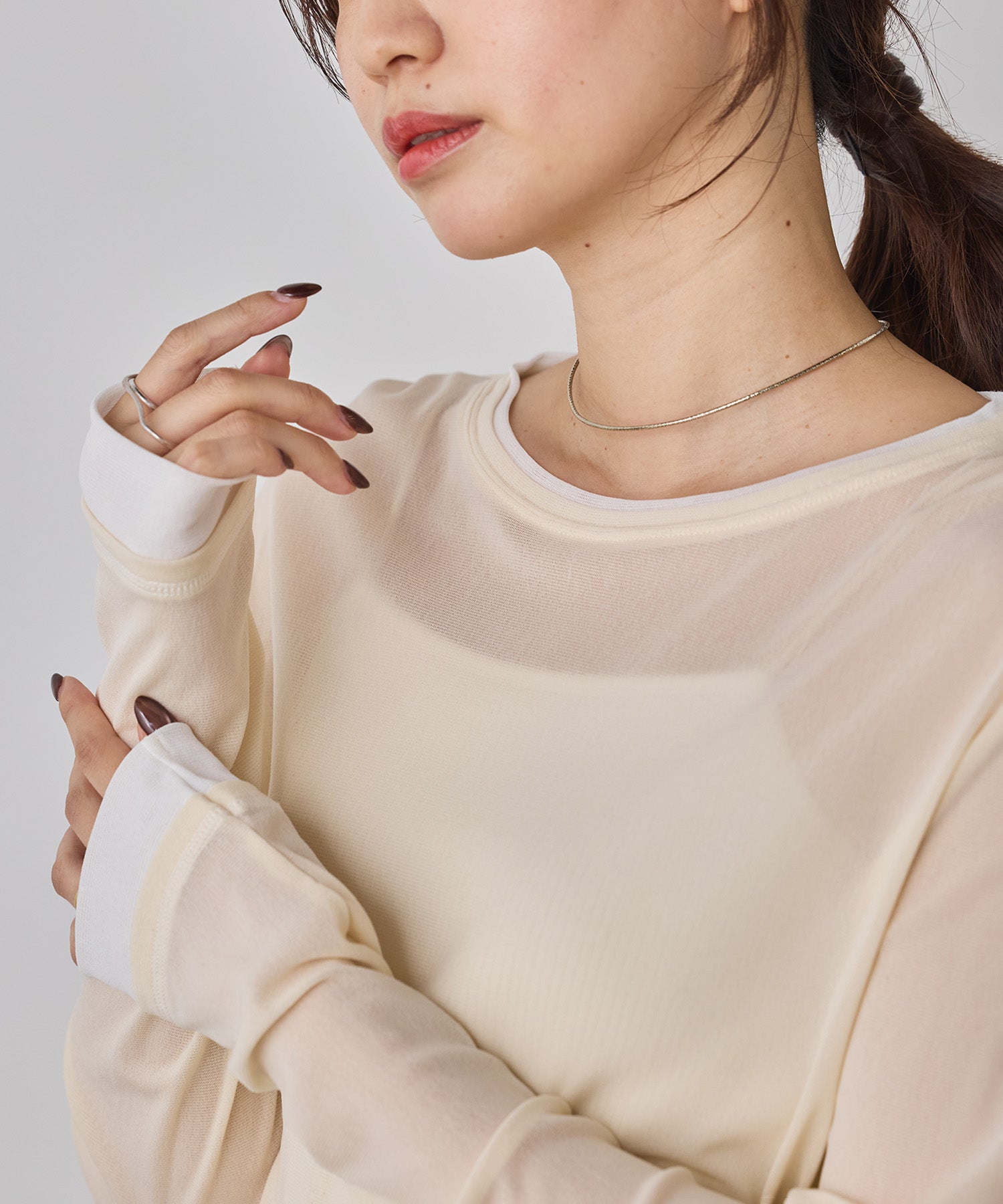 パワーネット バイカラー シアートップス