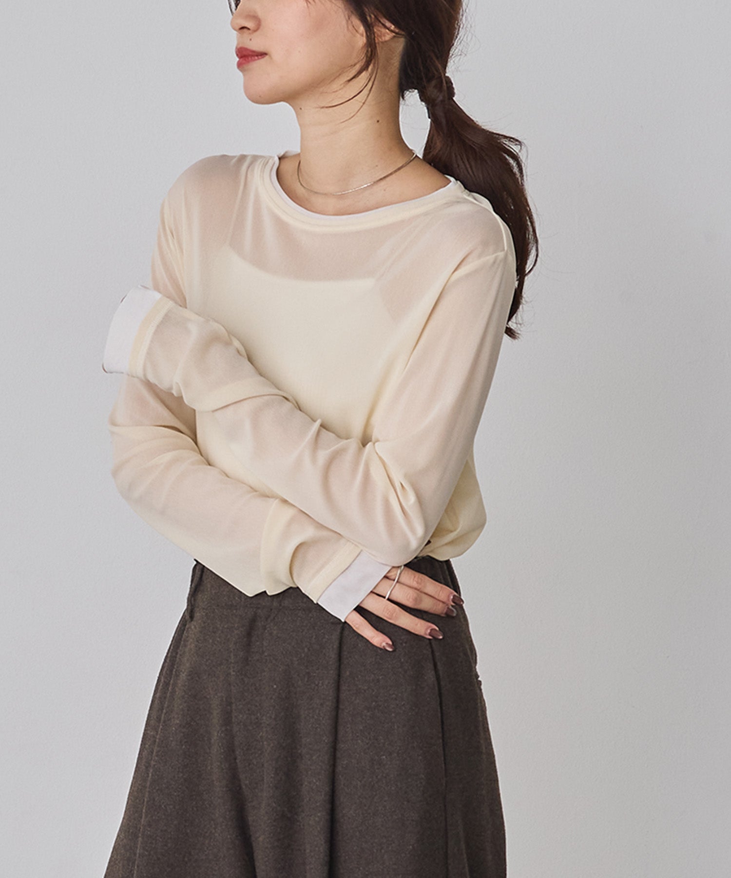 パワーネット バイカラー シアートップス