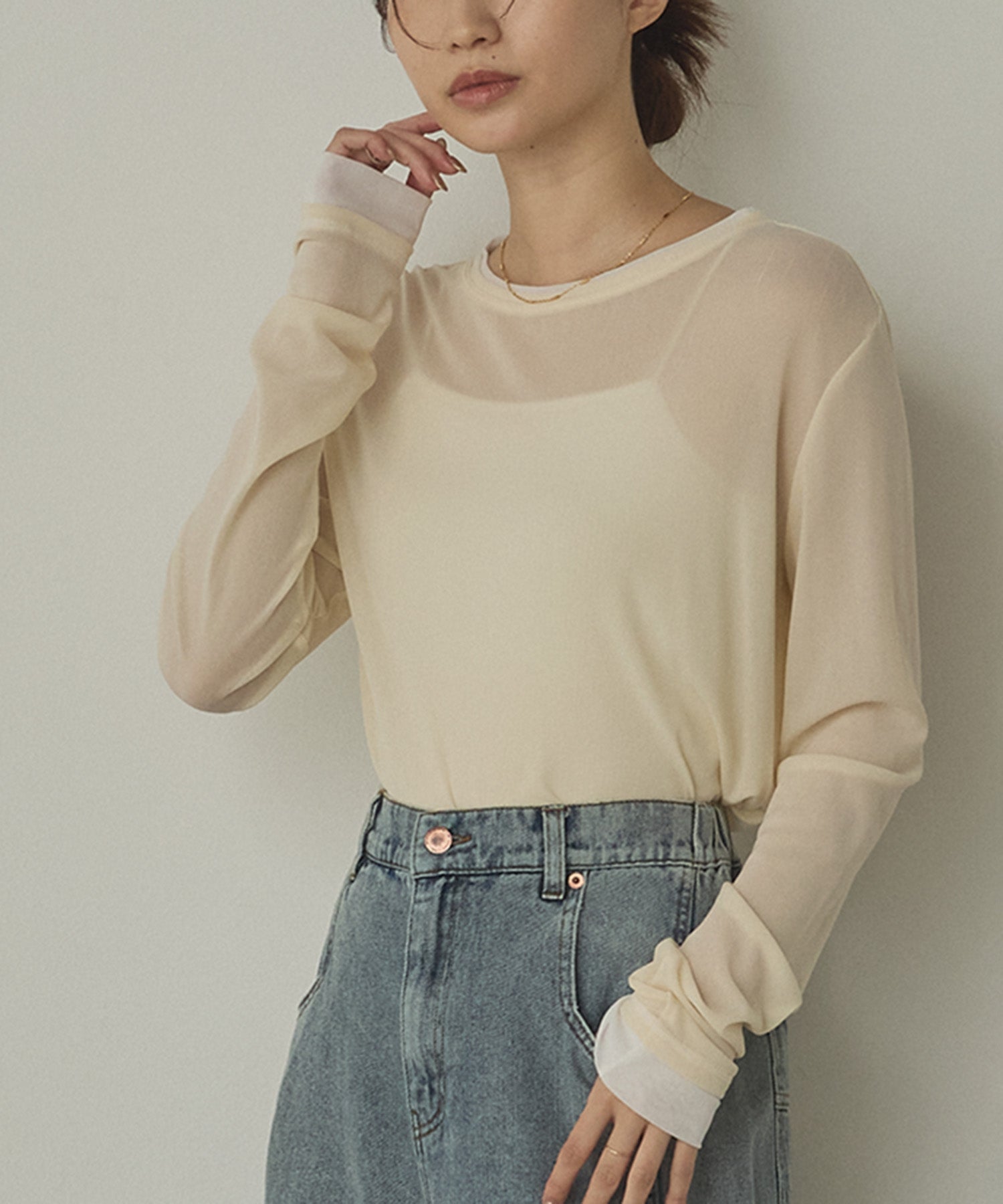 パワーネット バイカラー シアートップス