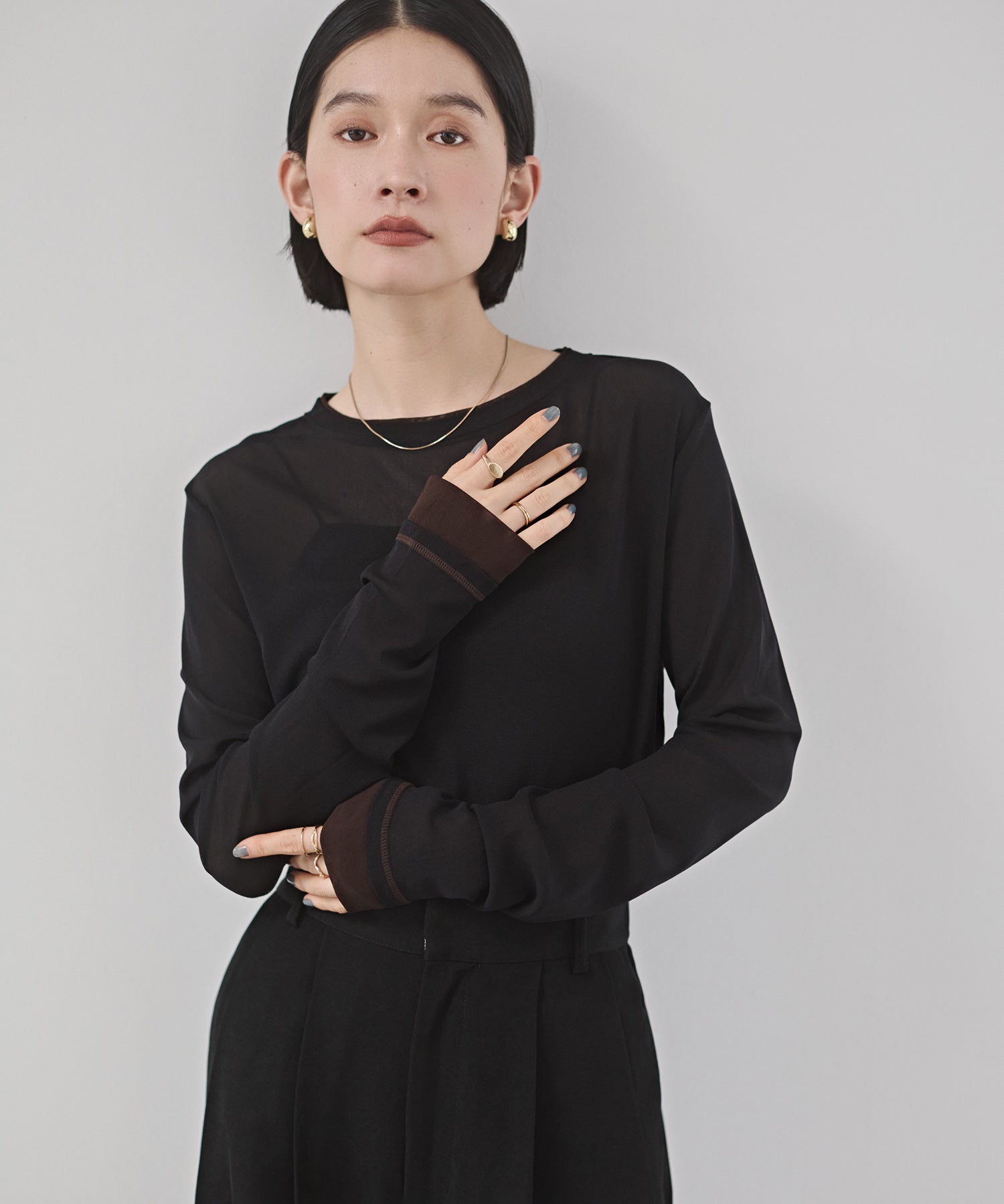BICOLOR SHEER TOPS