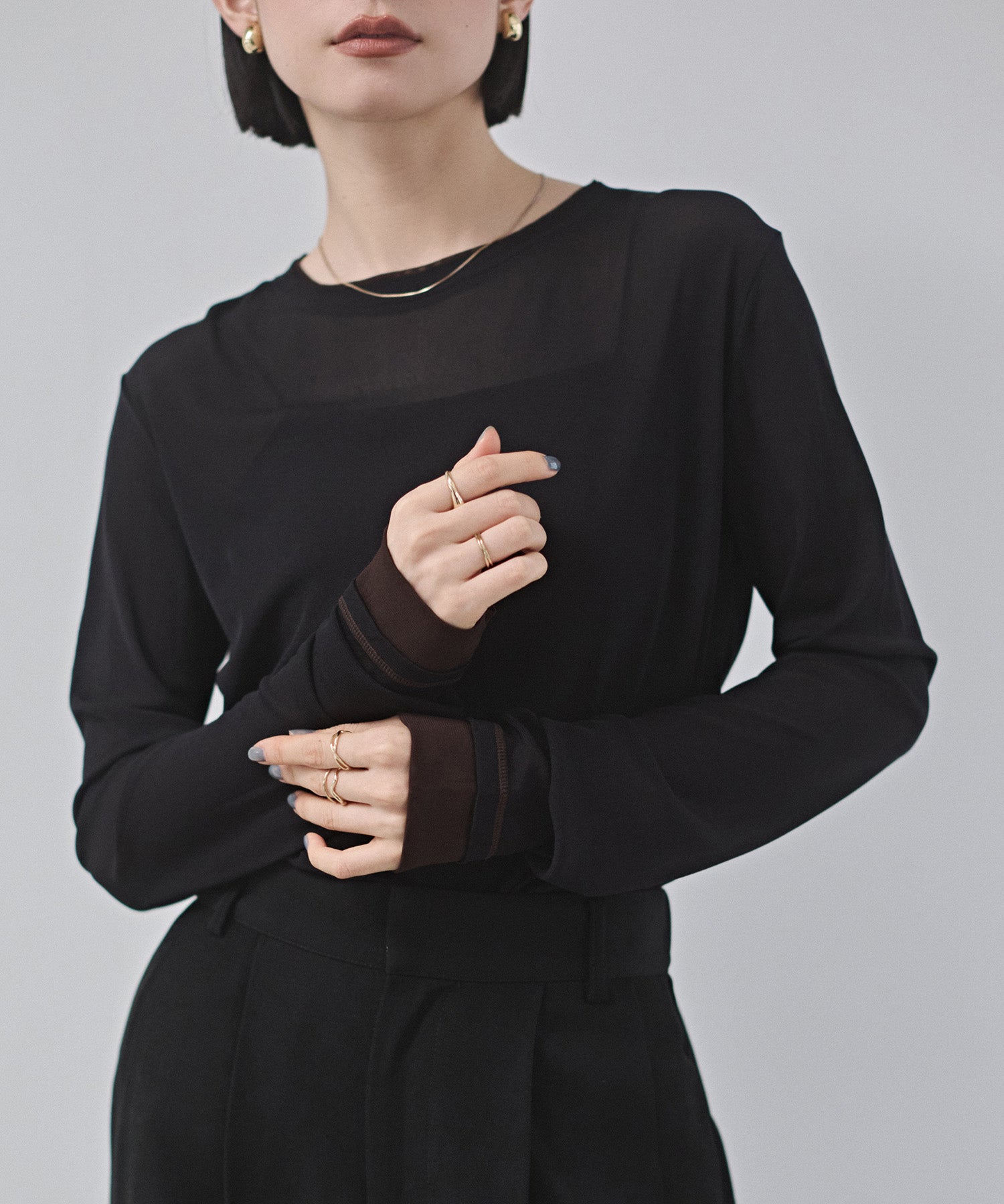 BICOLOR SHEER TOPS