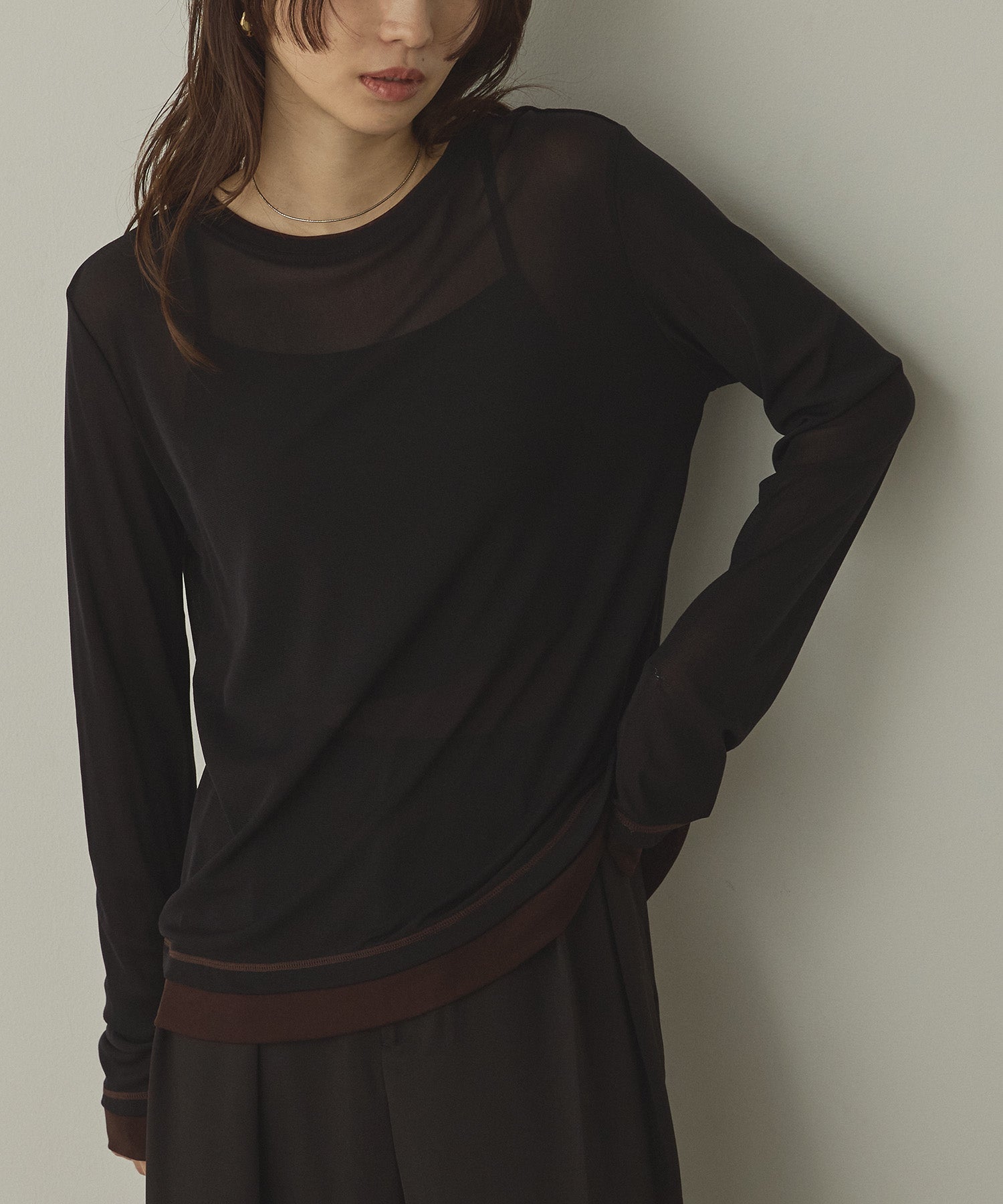 BICOLOR SHEER TOPS