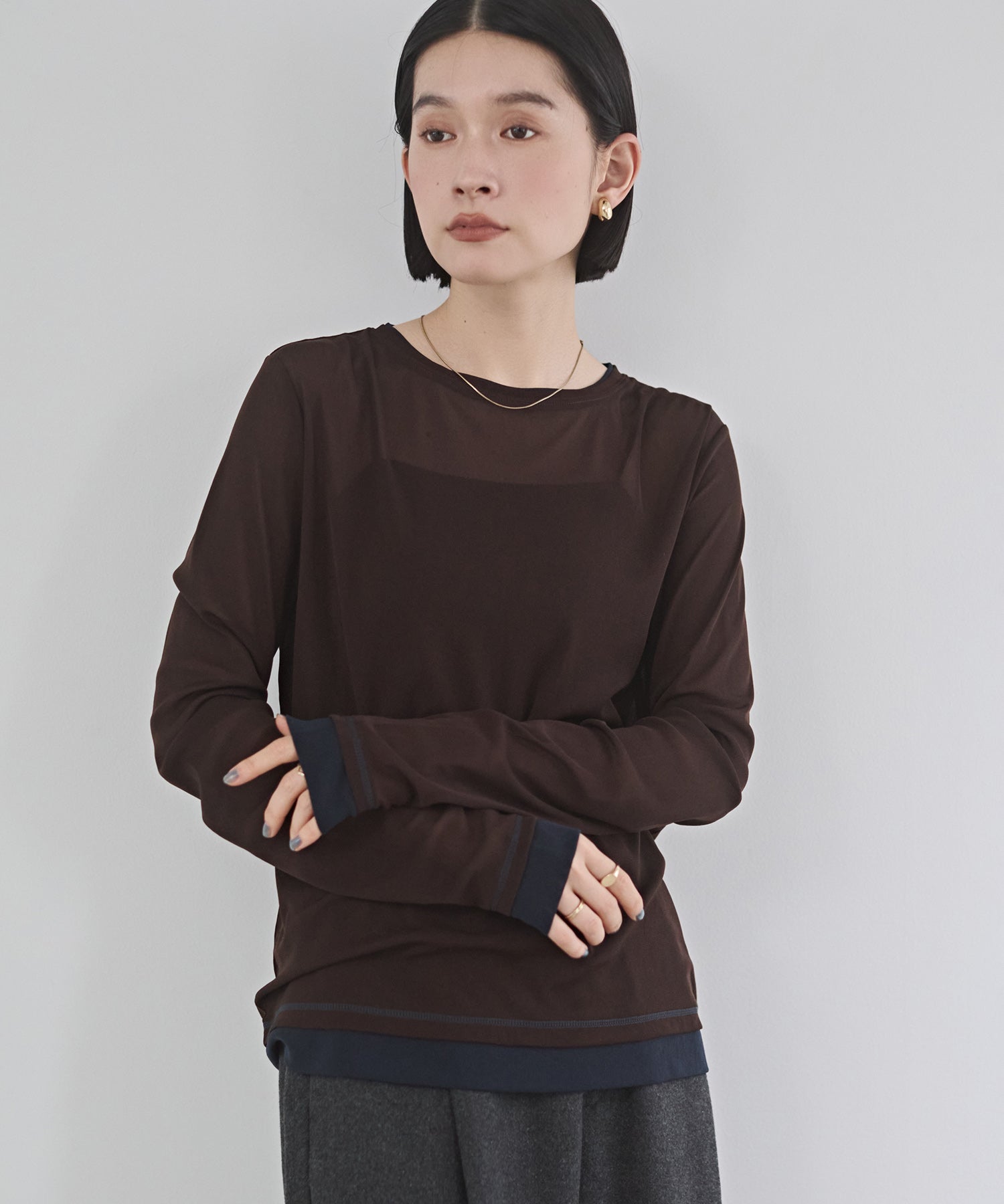 パワーネット バイカラー シアートップス