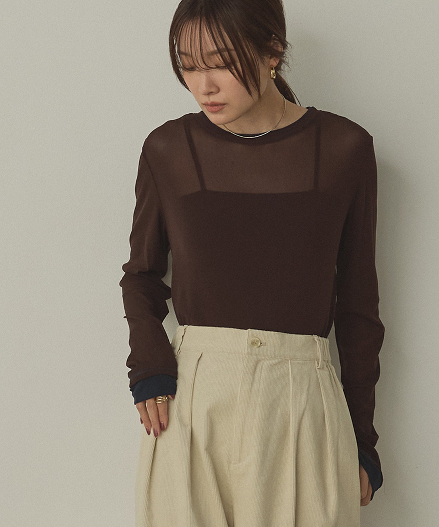 パワーネット バイカラー シアートップス