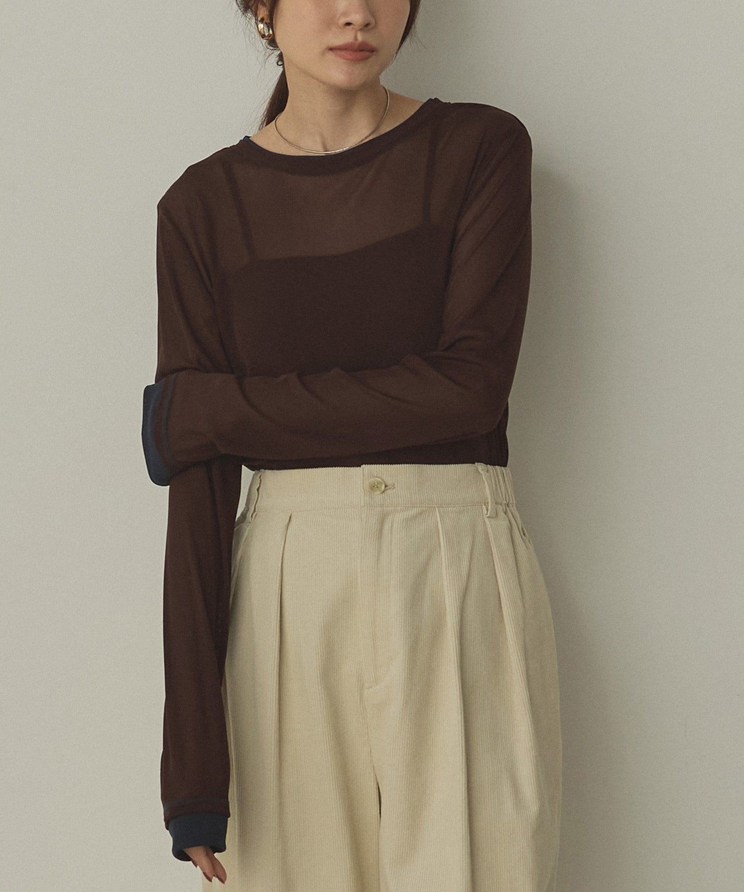 パワーネット バイカラー シアートップス