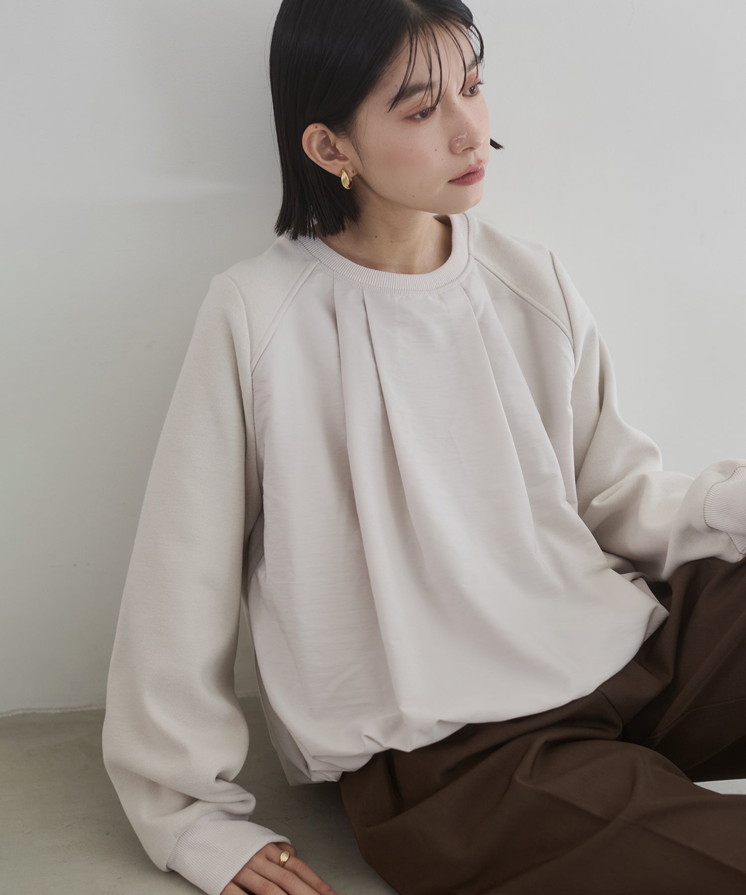 ベロアボンディング バルーンスウェット