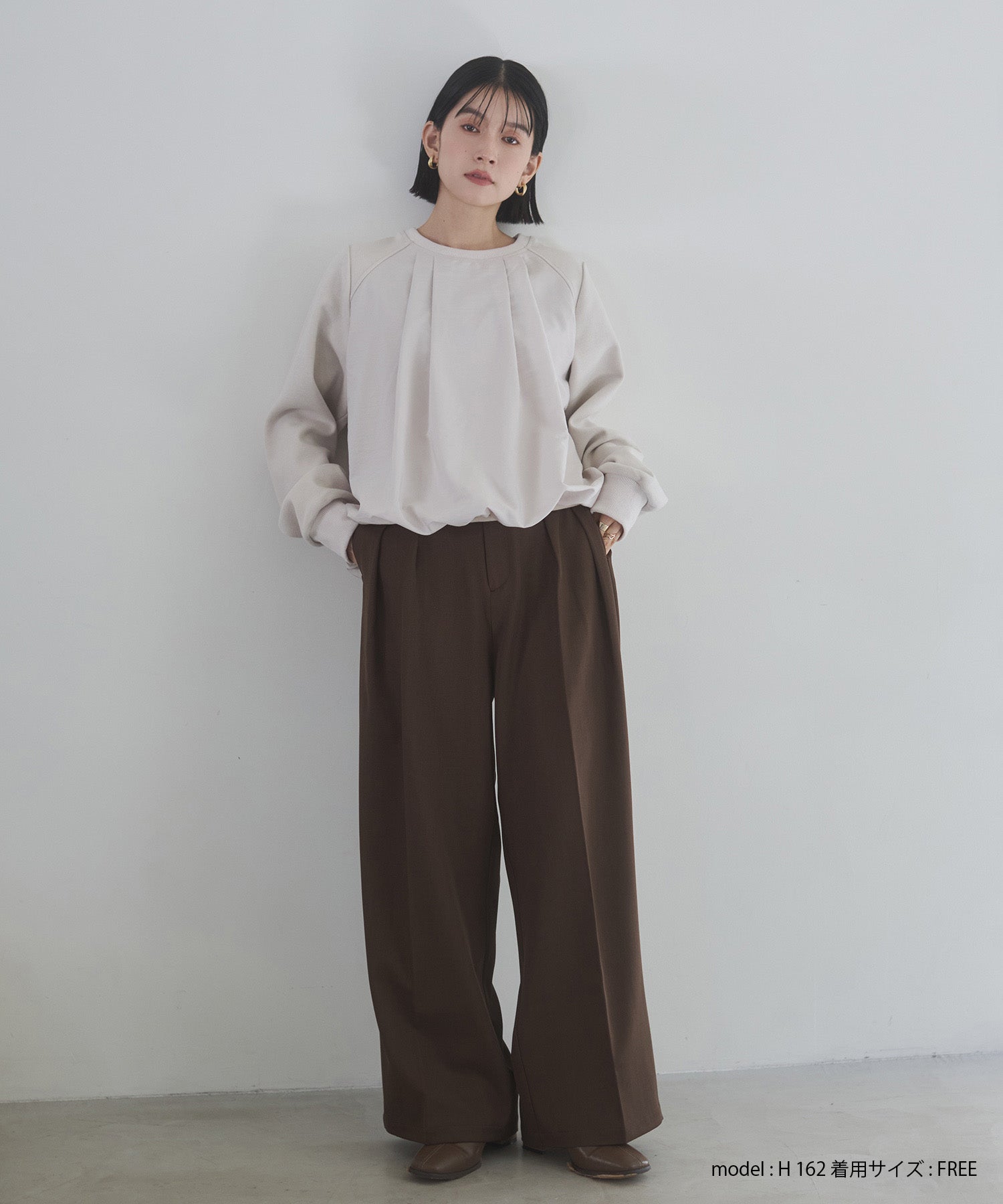 ベロアボンディング バルーンスウェット