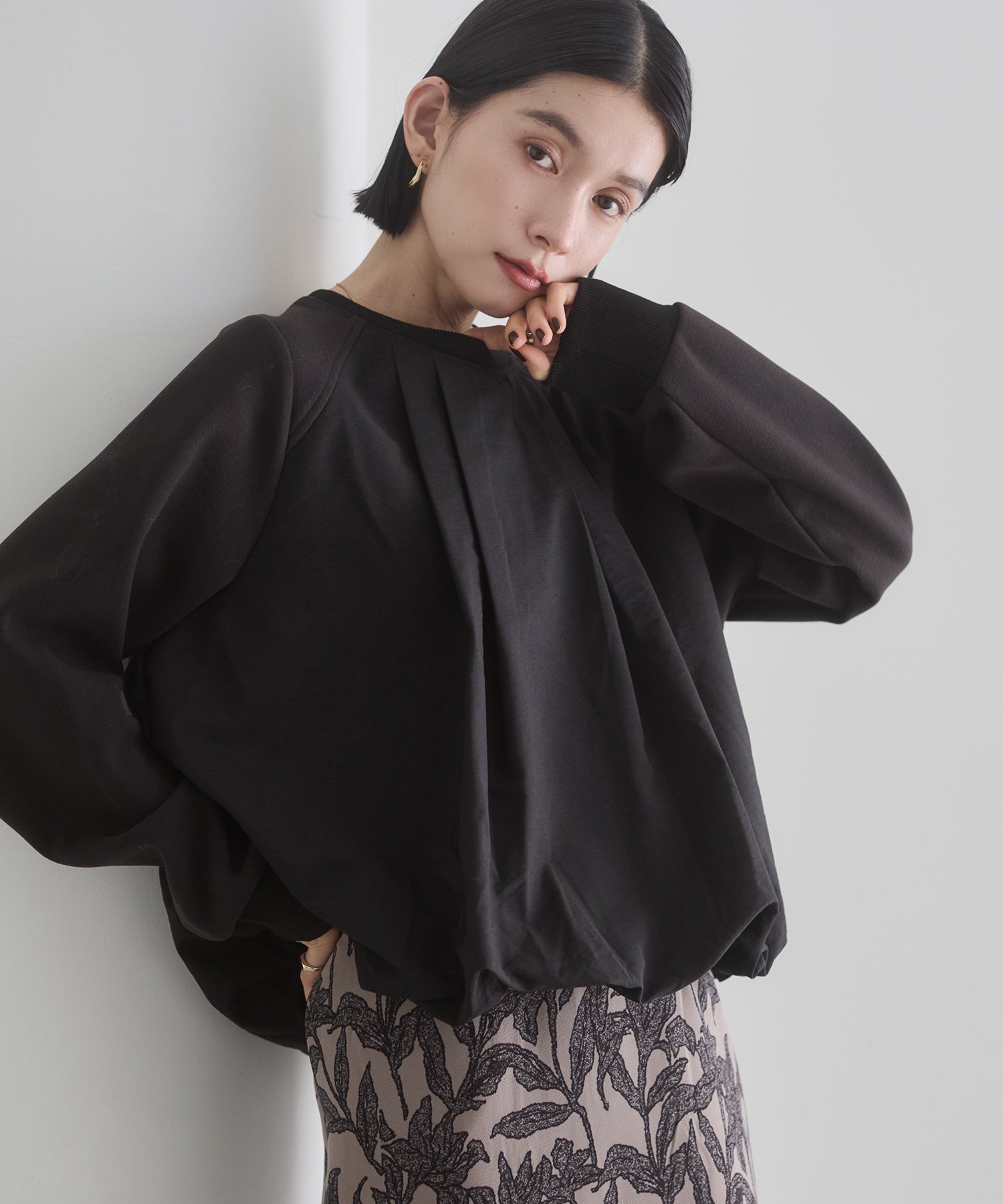 ベロアボンディング バルーンスウェット