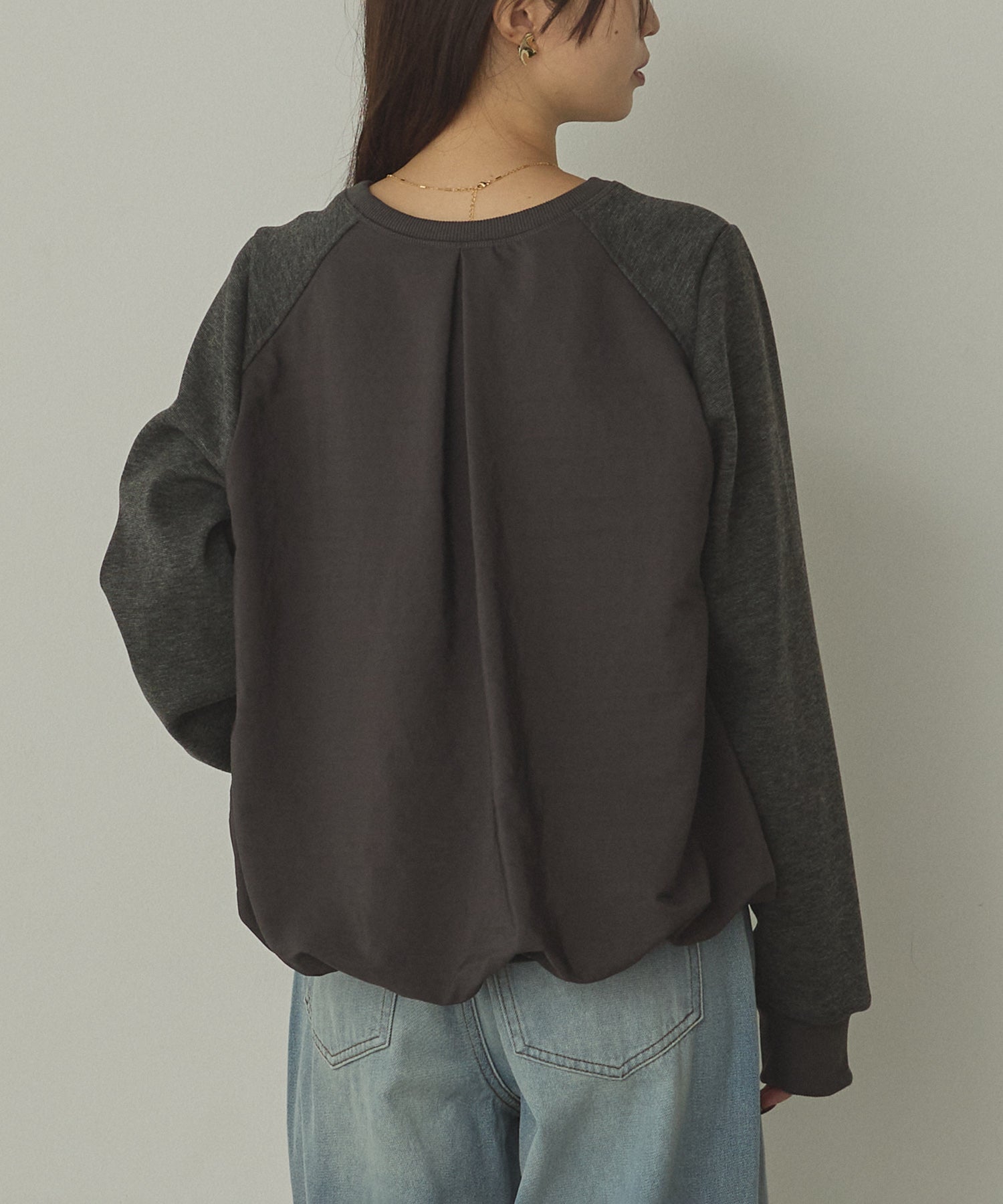 ベロアボンディング バルーンスウェット