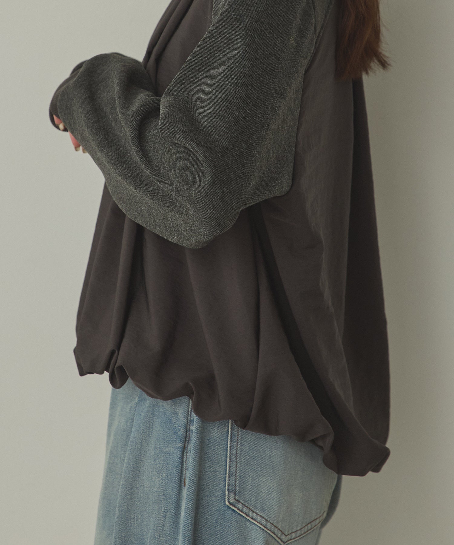 ベロアボンディング バルーンスウェット