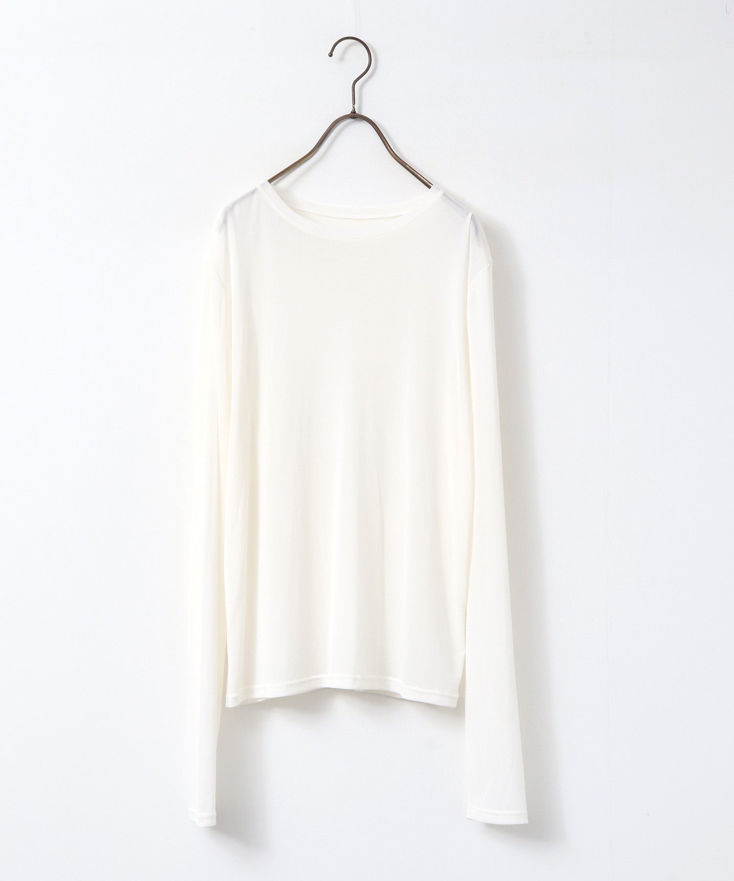POWER NET CREW-NECK SHEER TOPS