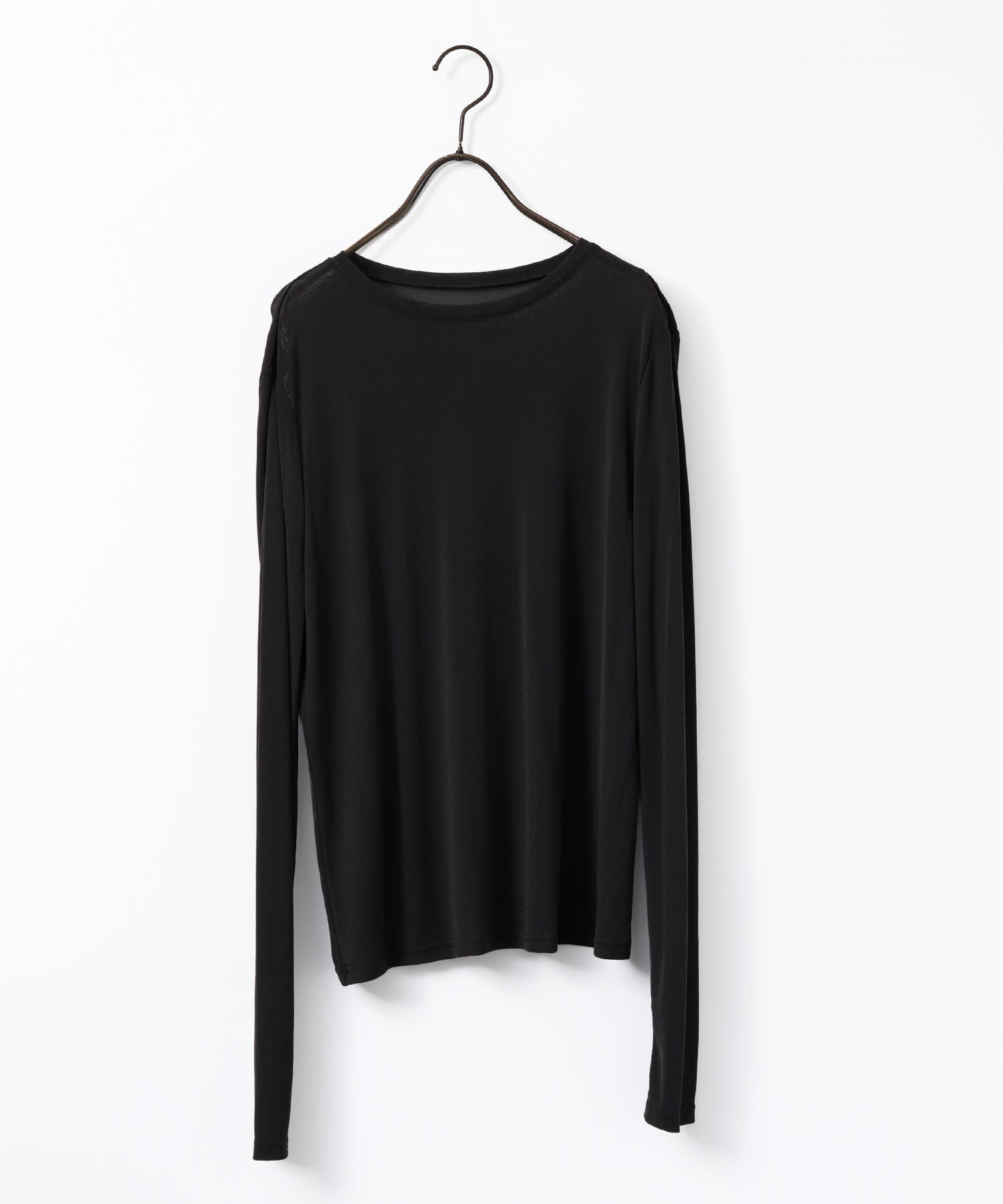 POWER NET CREW-NECK SHEER TOPS