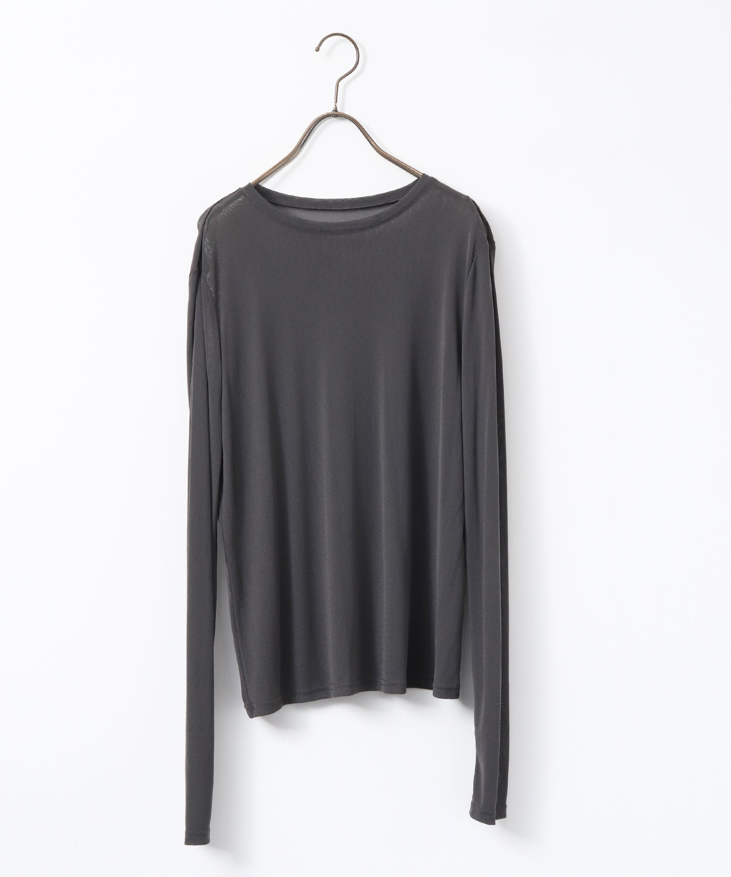 POWER NET CREW-NECK SHEER TOPS