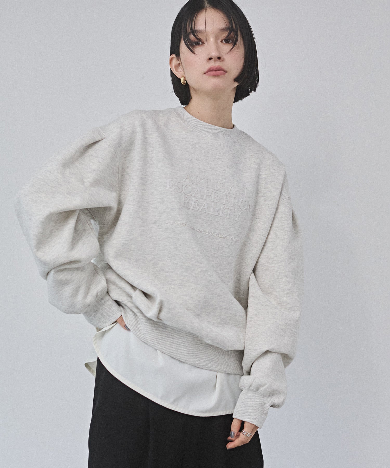 裏起毛 フロッキーロゴ スウェット