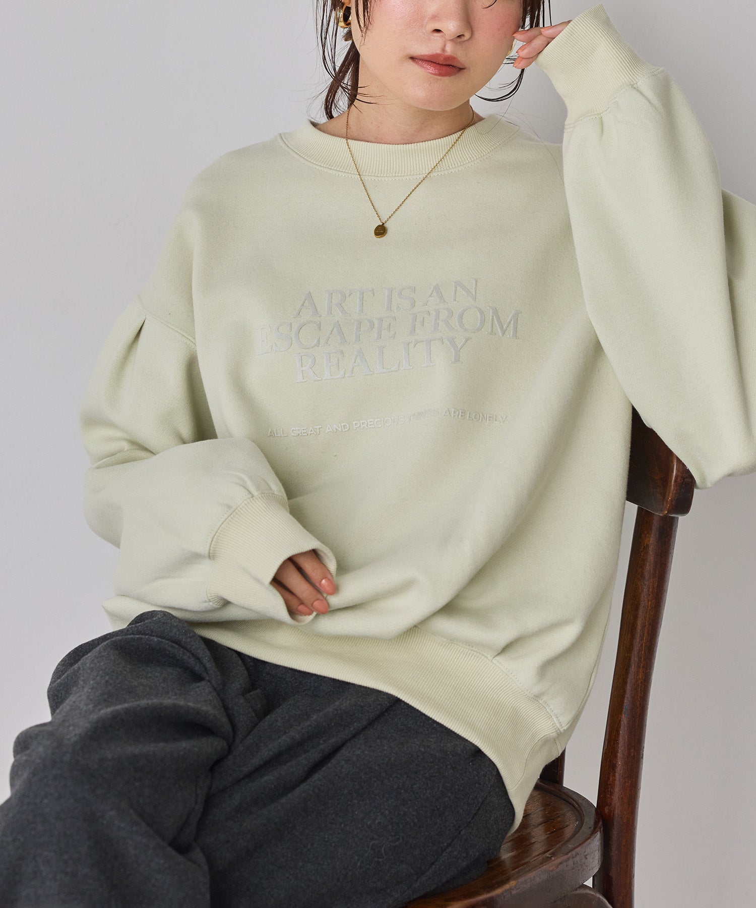 裏起毛 フロッキーロゴ スウェット