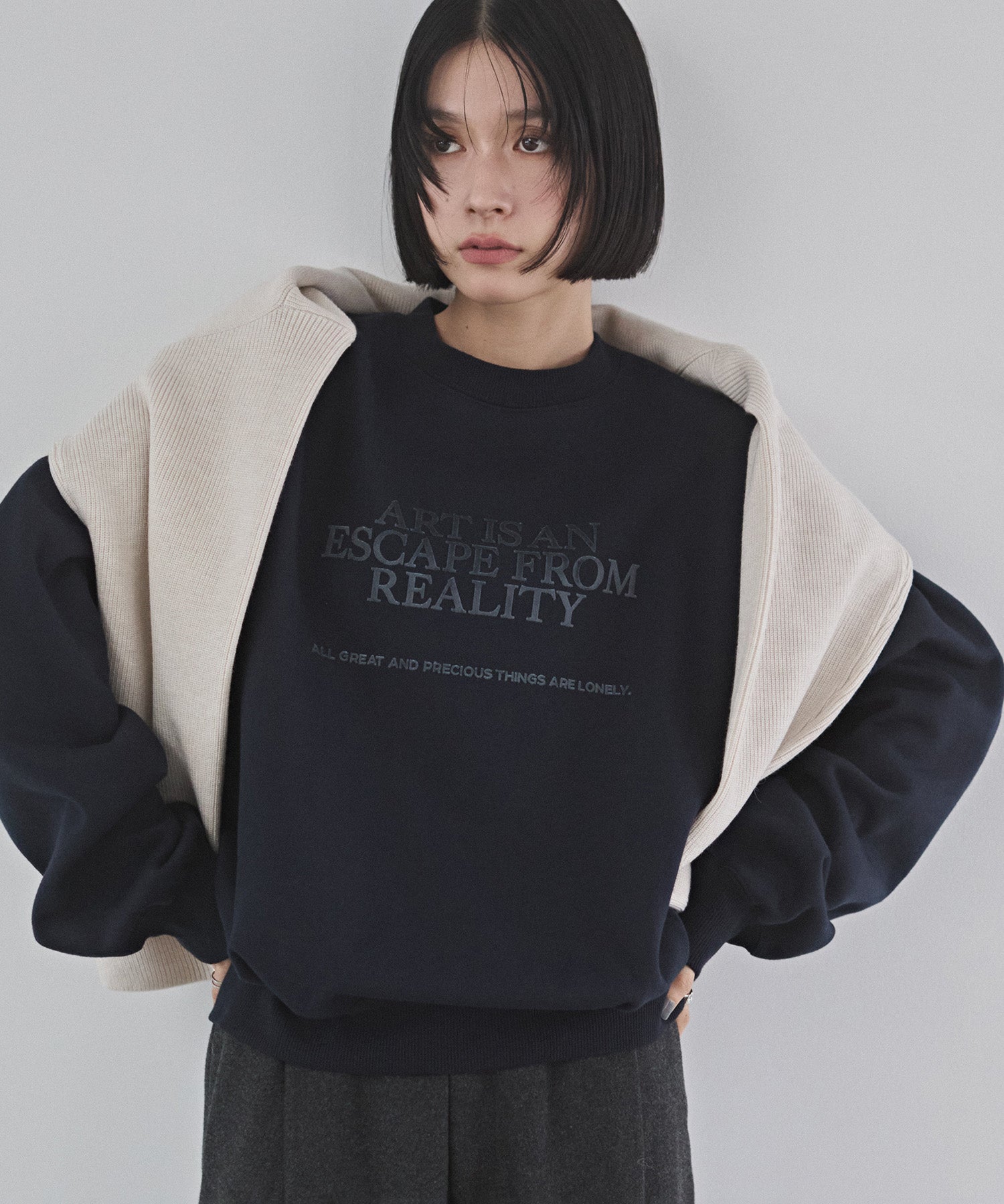 裏起毛 フロッキーロゴ スウェット