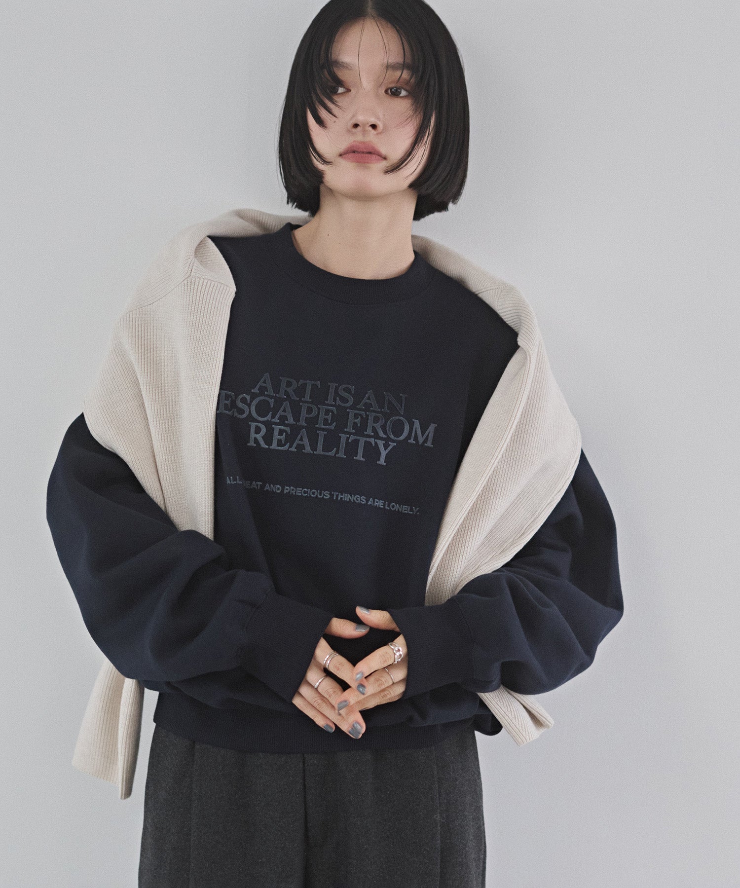 裏起毛 フロッキーロゴ スウェット