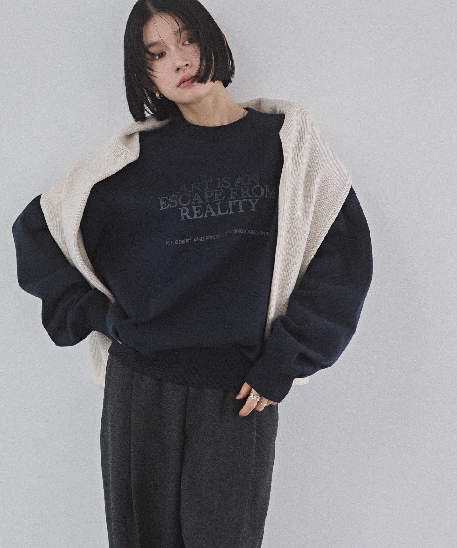 裏起毛 フロッキーロゴ スウェット