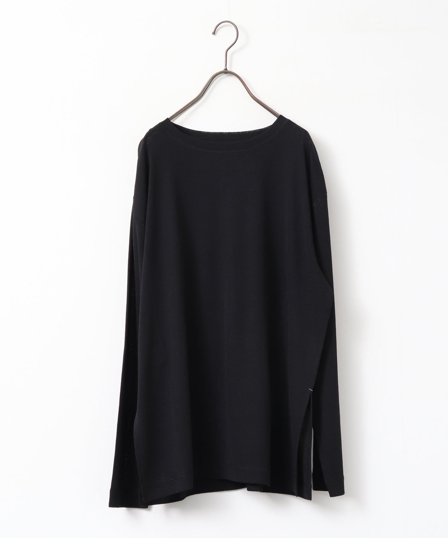 SHEER WAFFLE CREW NECK TOPS